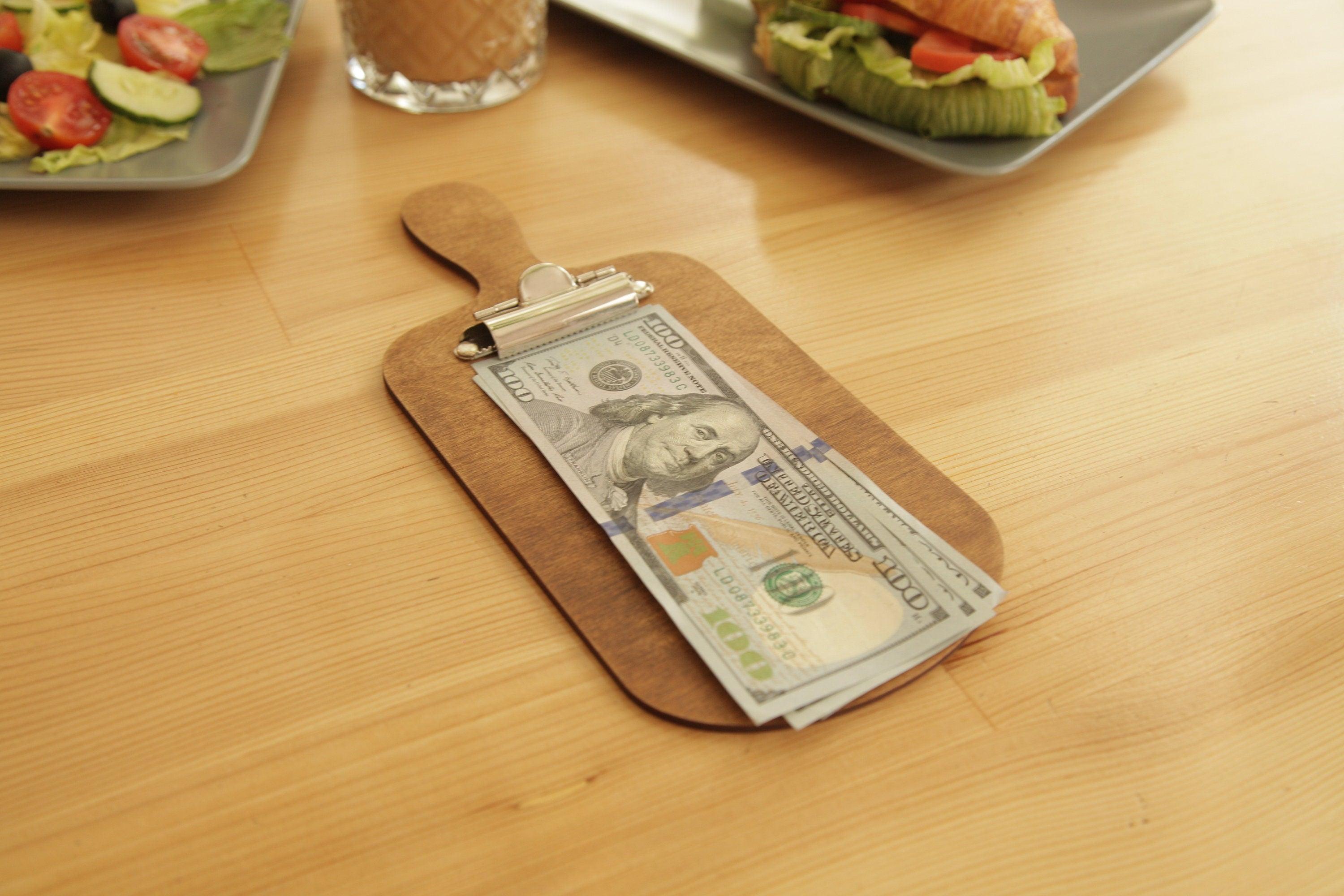 Wooden Check Presenter for Upscale Venues