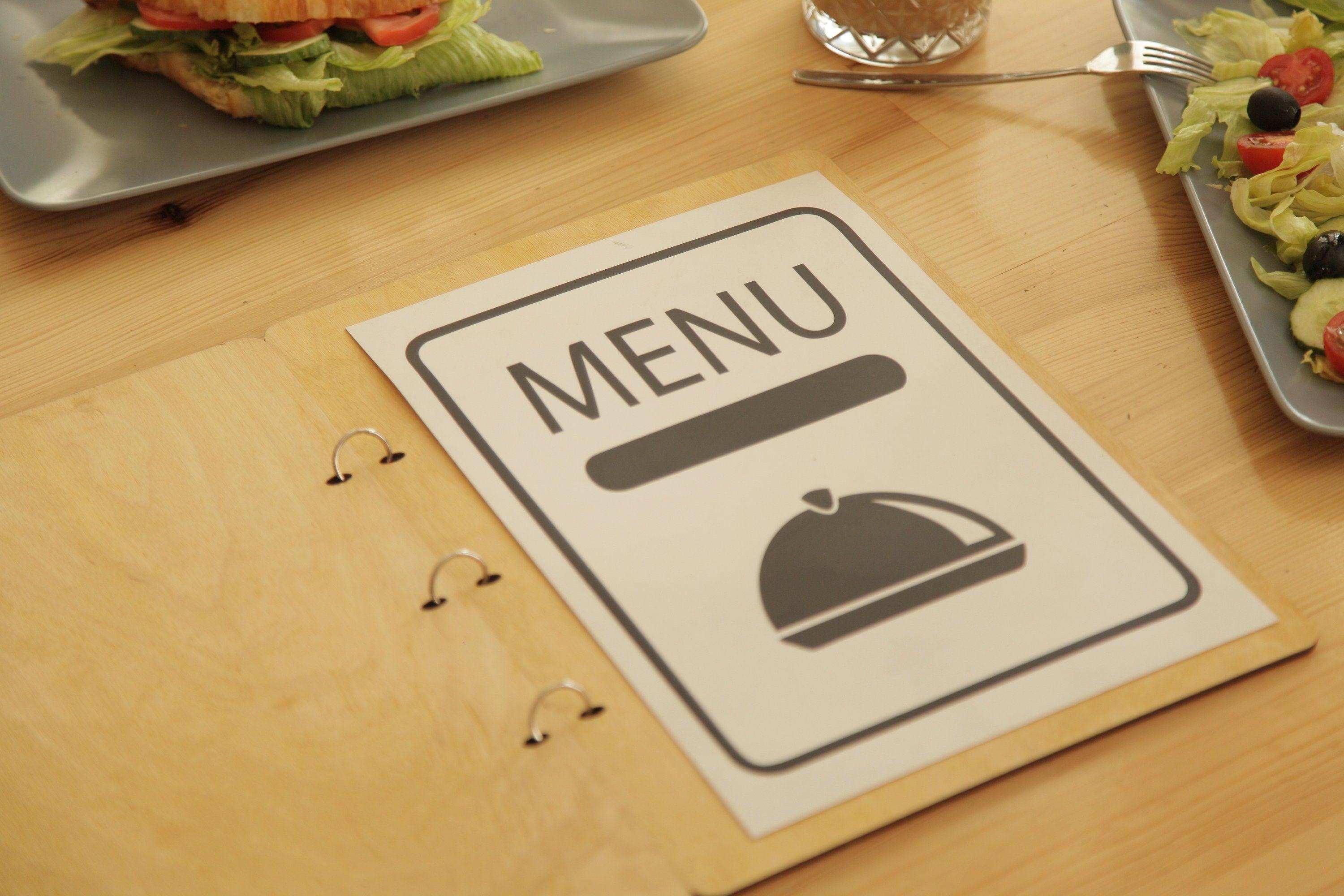 Engraved Wooden Menu Cover for Restaurants