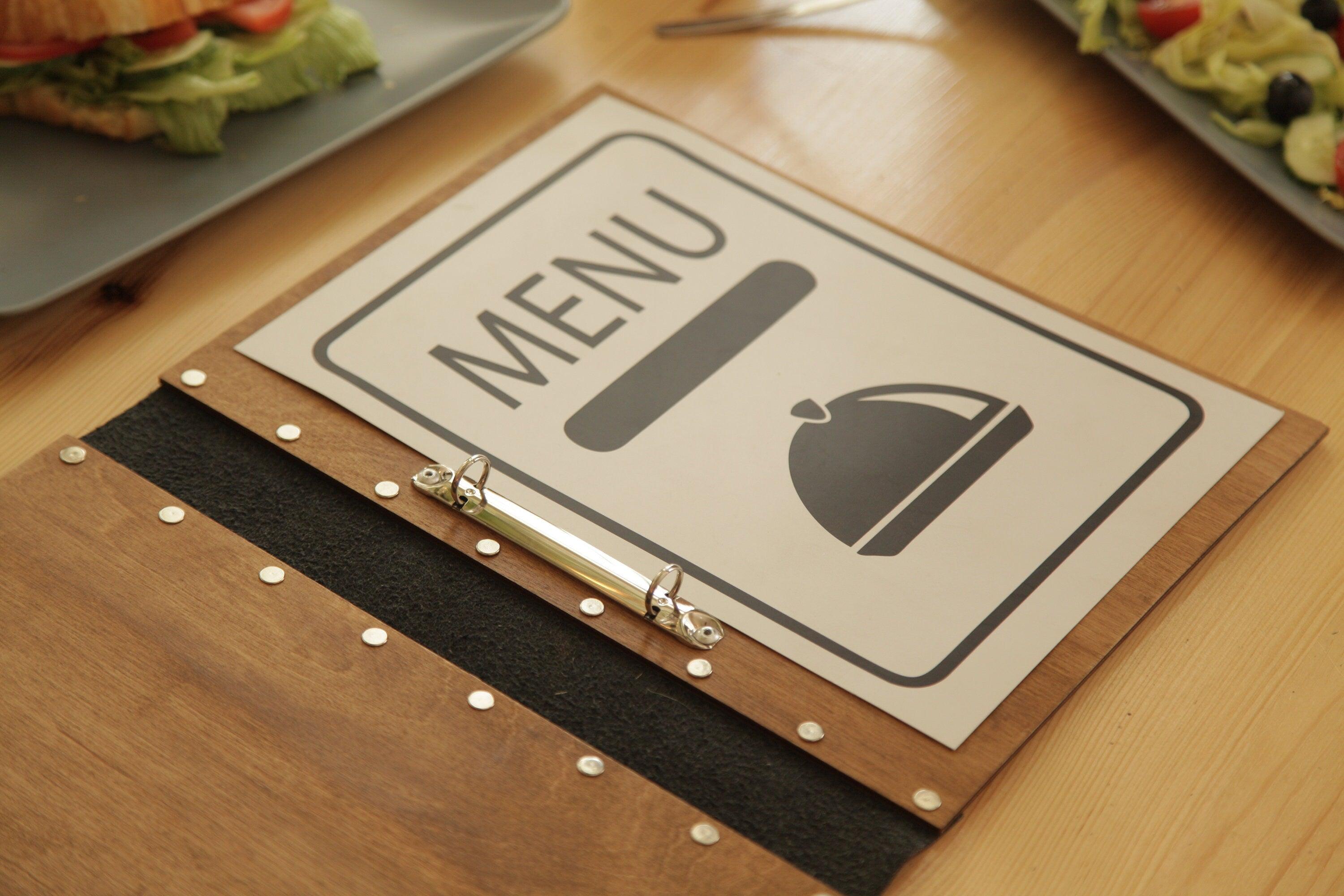Wooden Restaurant Menu Cover