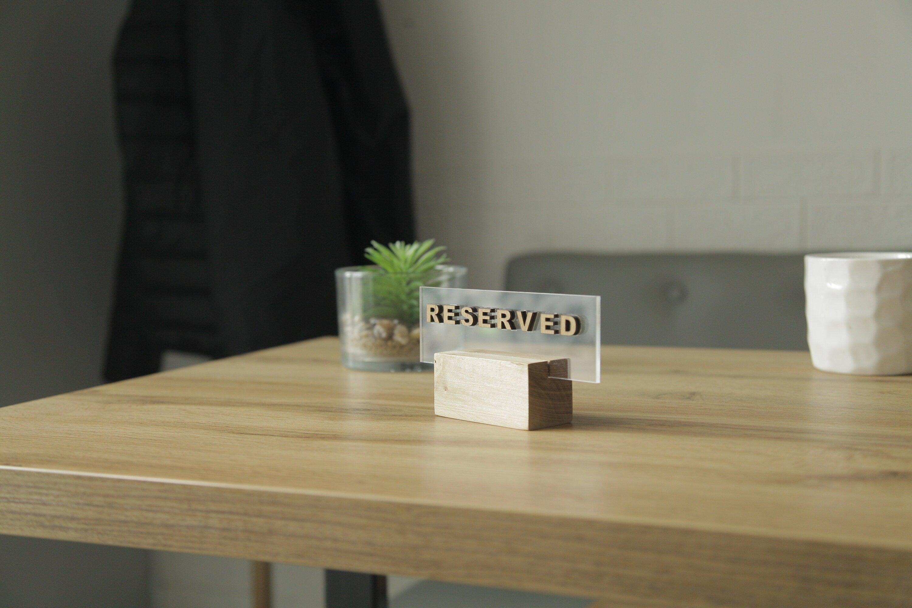 Custom Acrylic Reserved Sign for Weddings