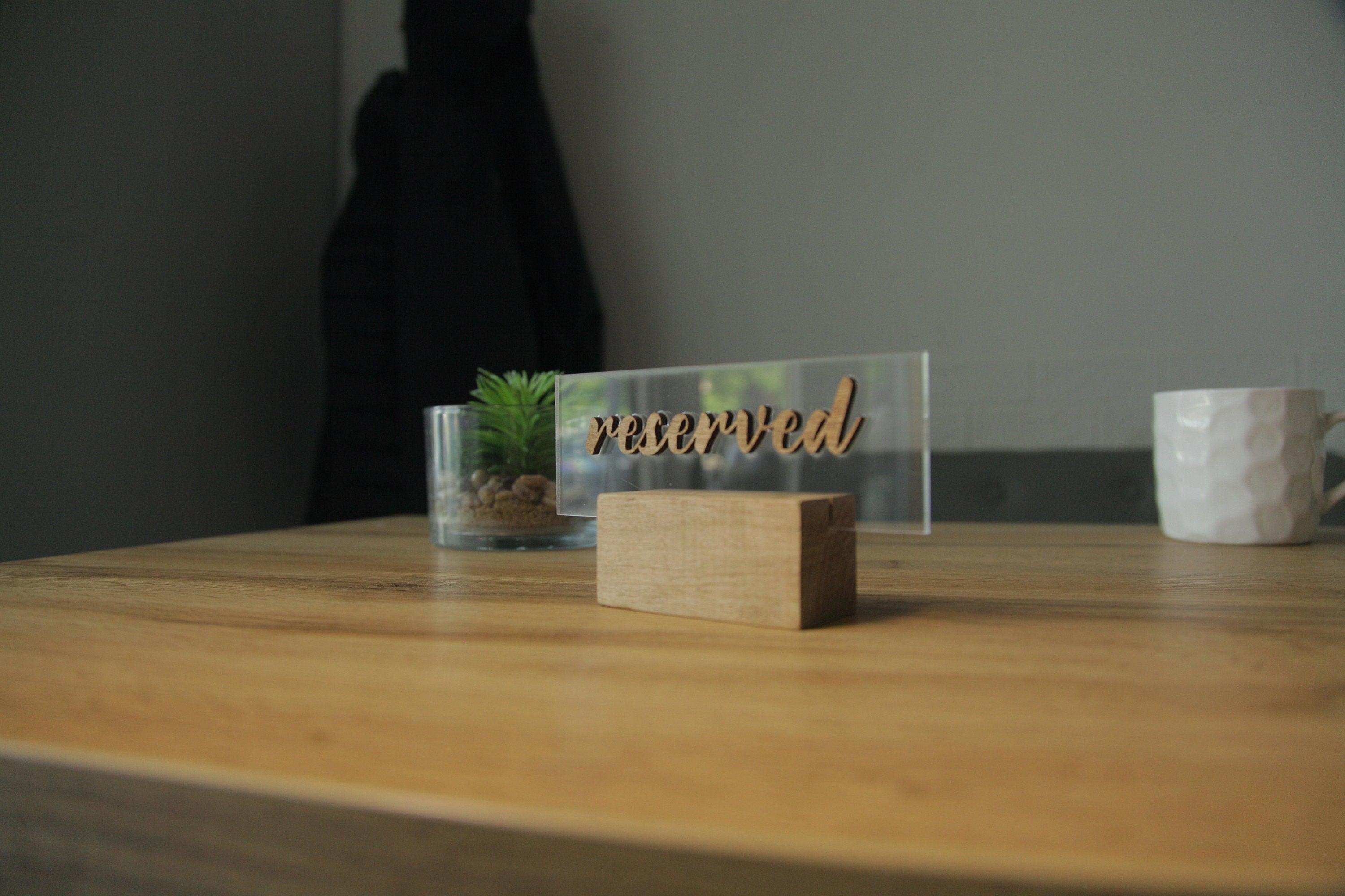 Personalized Acrylic Reserved Table Sign for Events