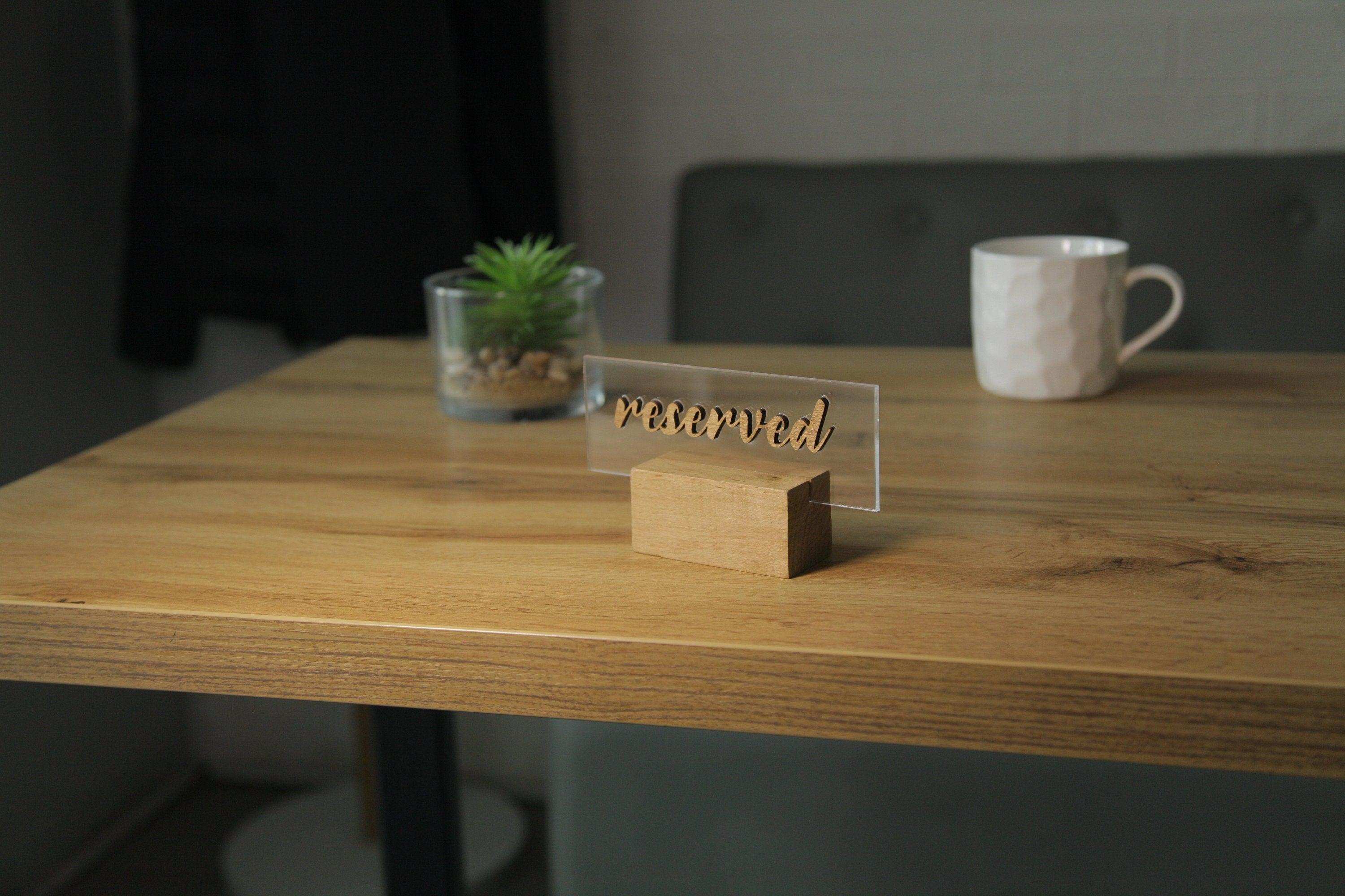 Personalized Acrylic Reserved Table Sign for Events