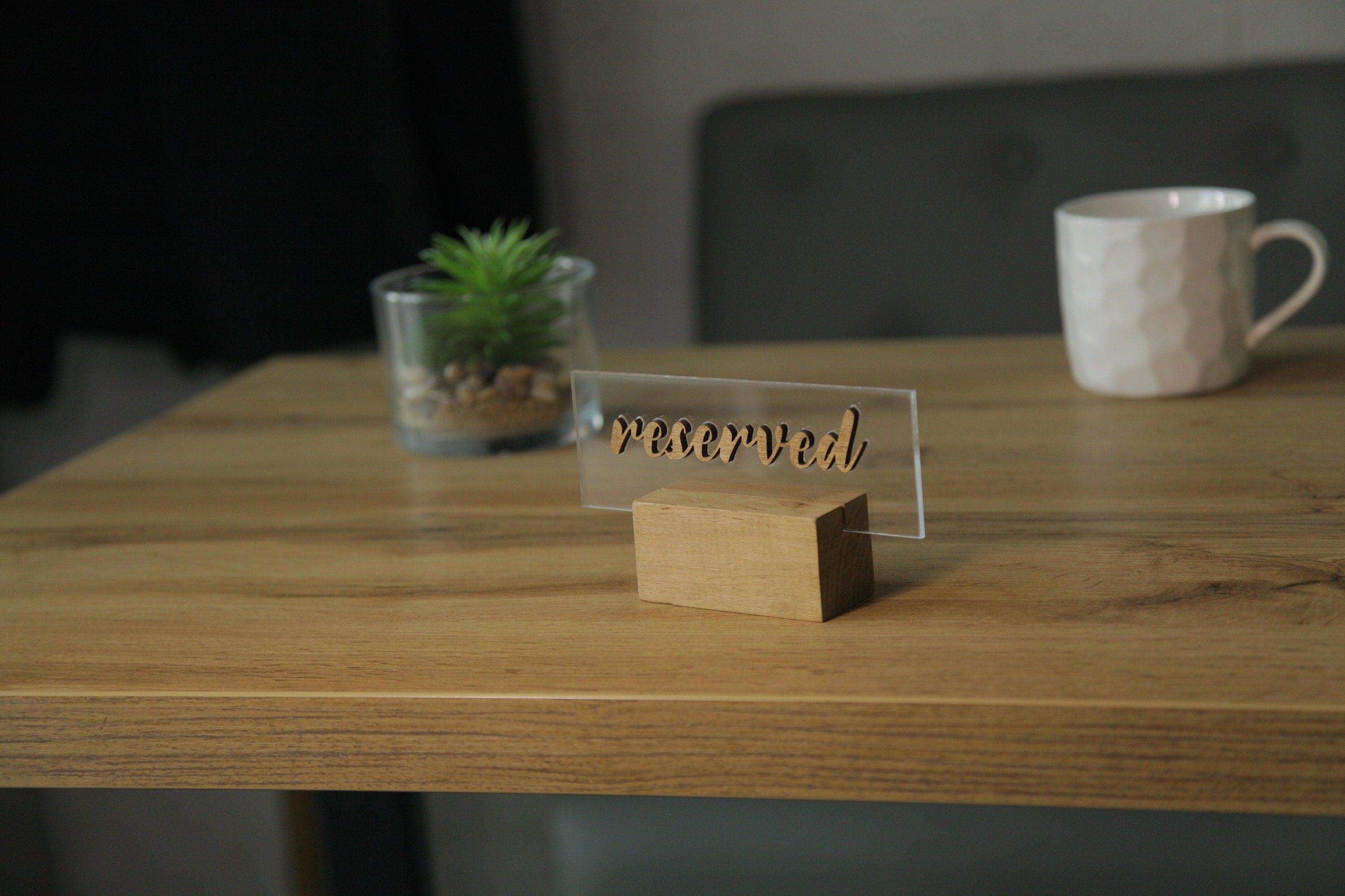 Personalized Acrylic Reserved Table Sign for Events