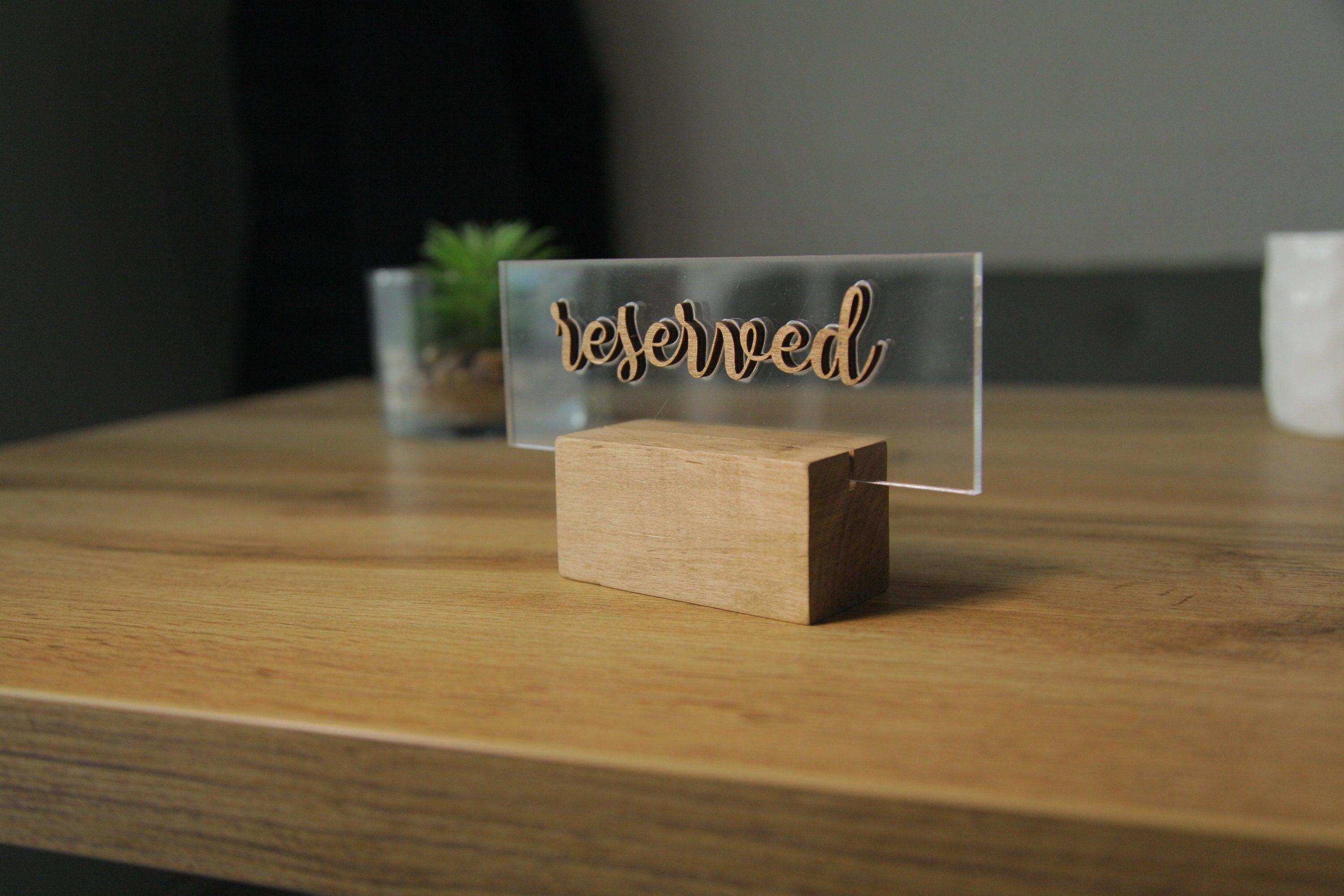 Custom Acrylic Wedding Table Sign with Elegant Design