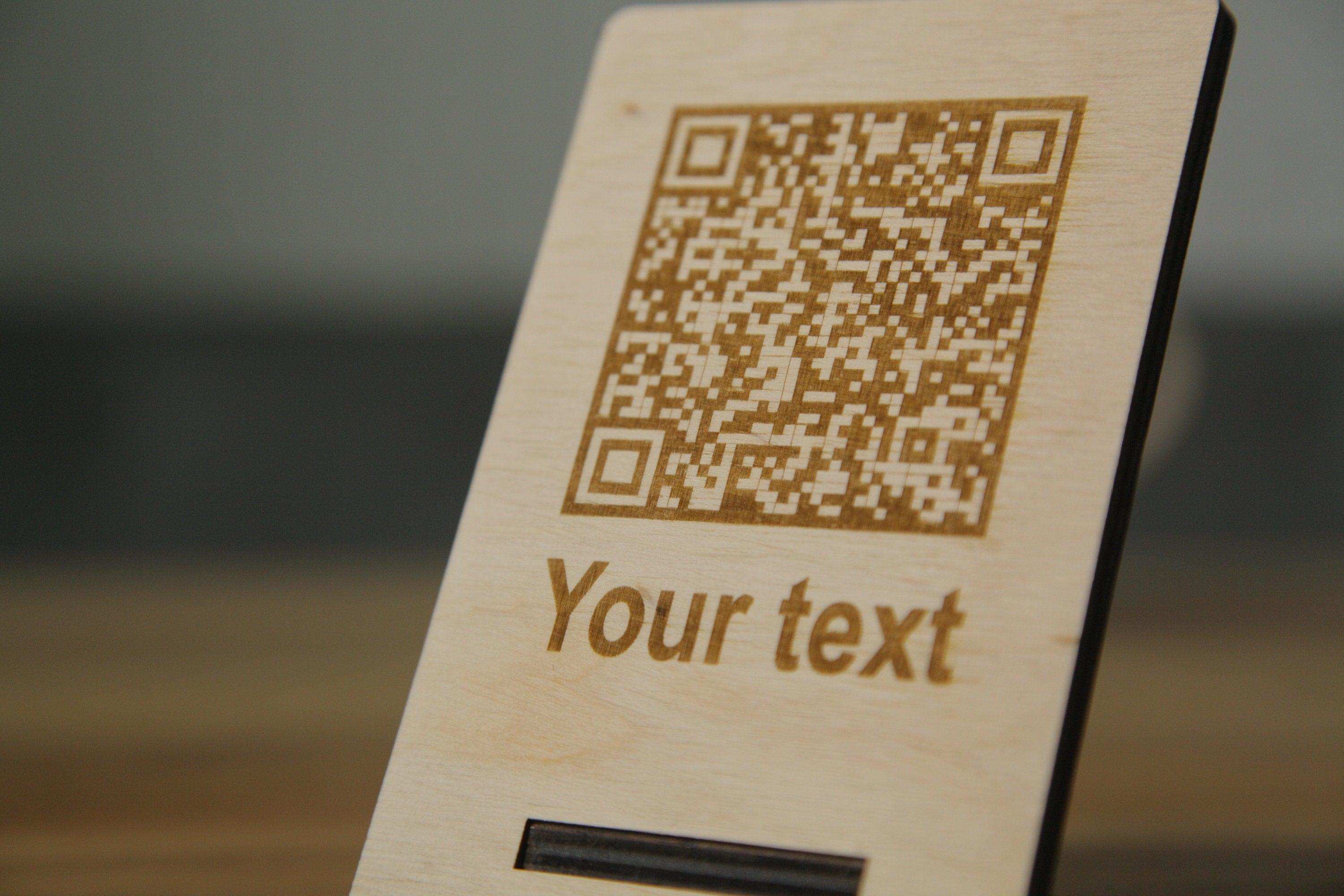 Custom QR Code Table Sign