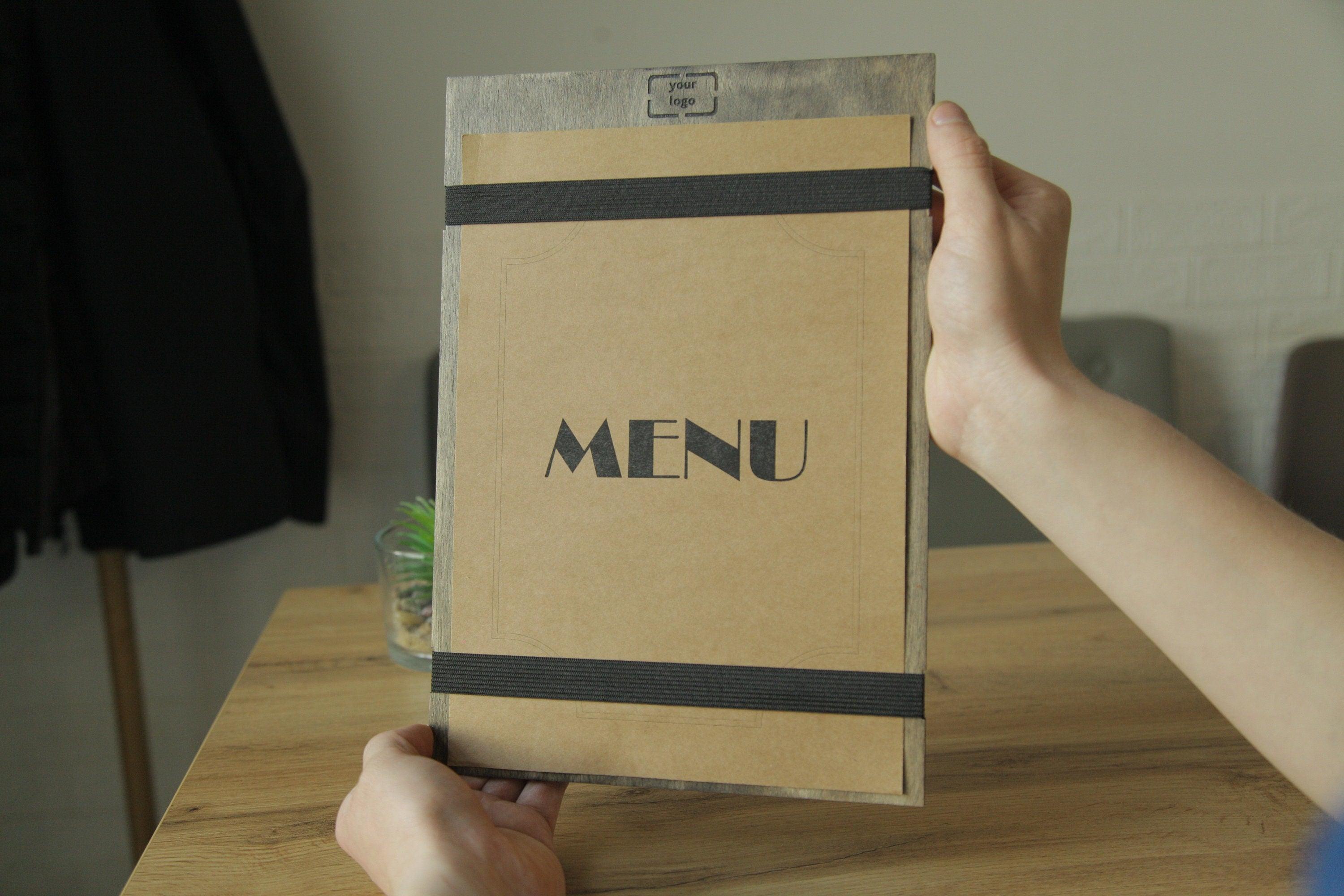 Premium Wooden Menu Cover
