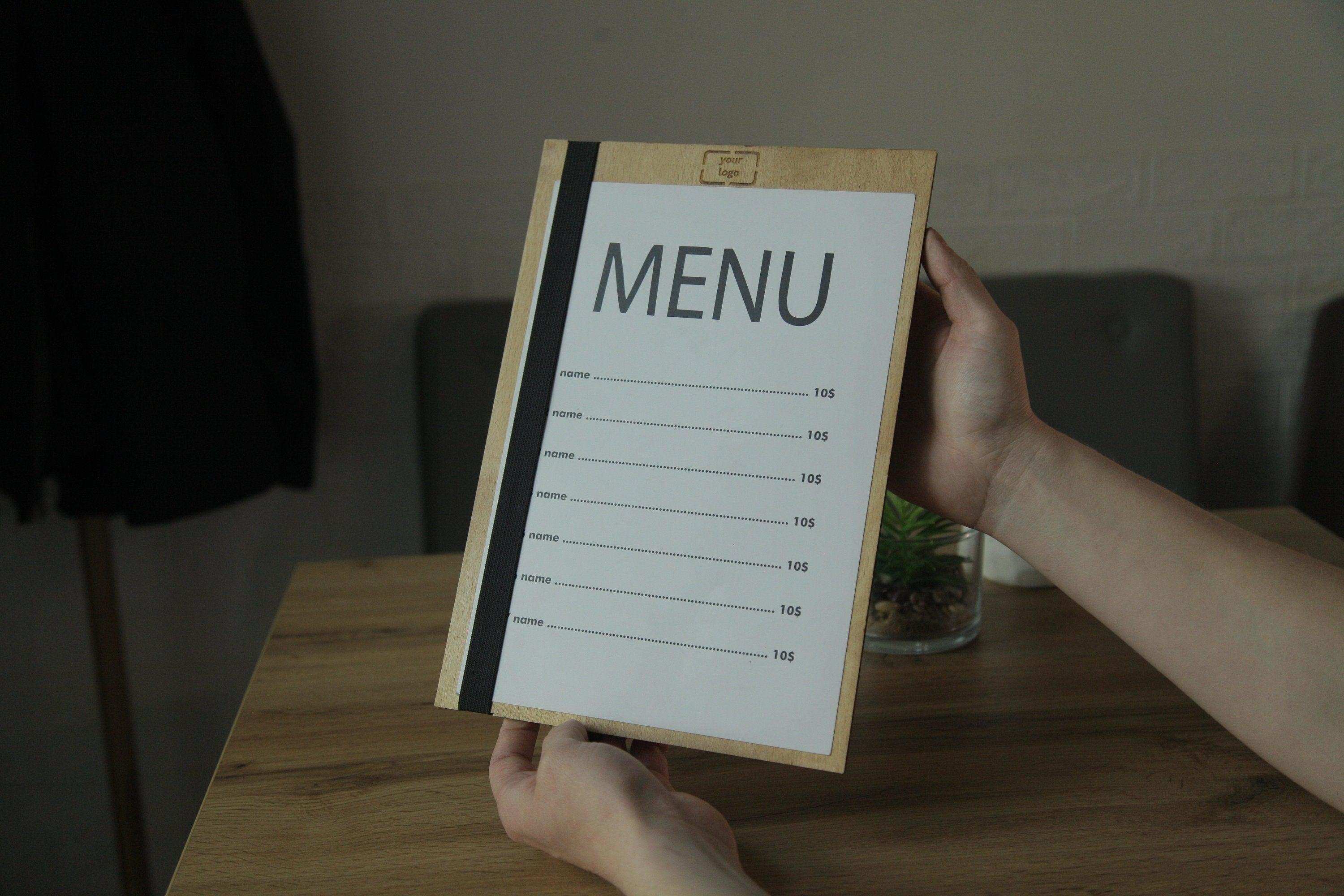 Classic Wooden Restaurant Menu Cover