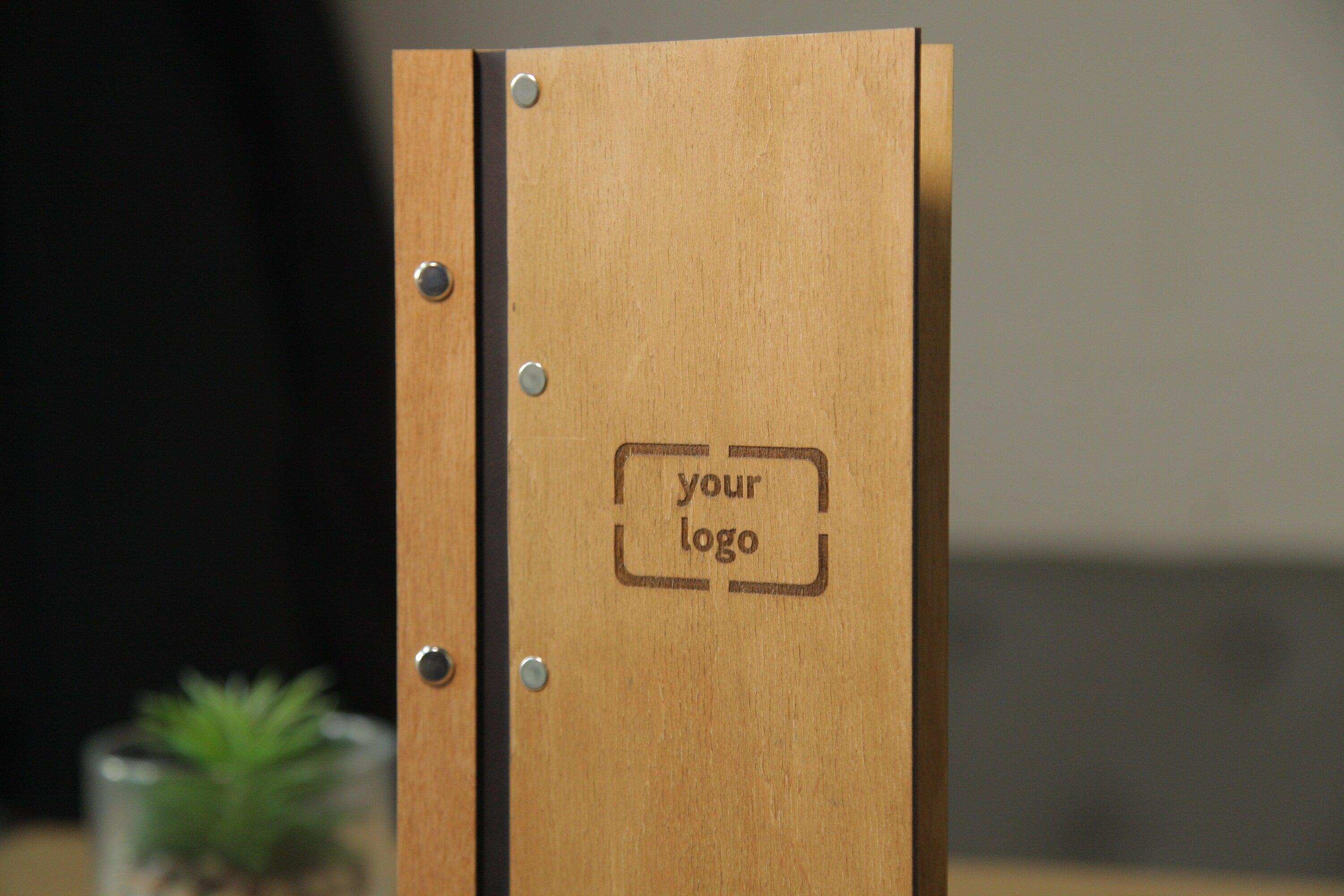 Wooden Wine List Menu Cover