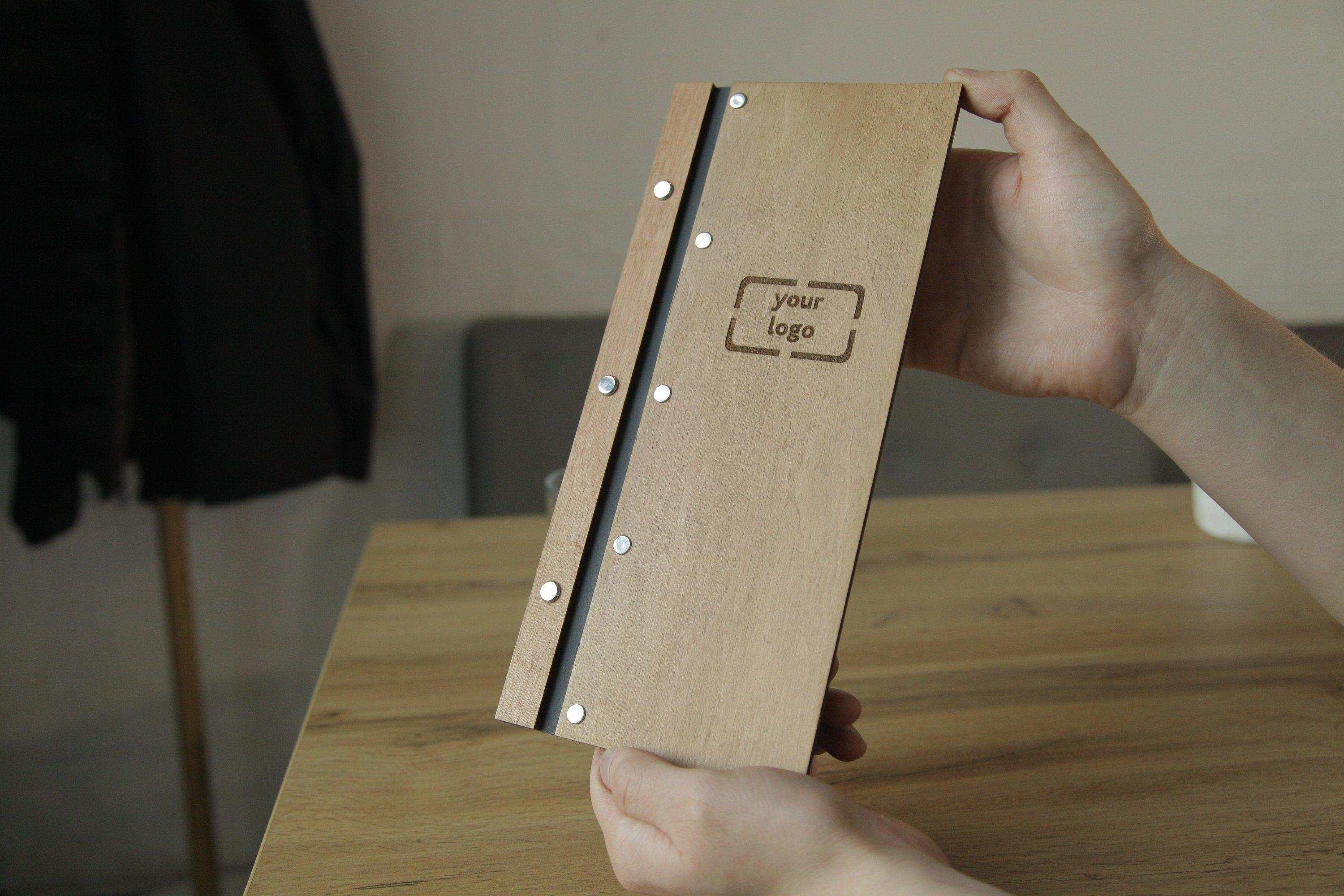 Wooden Wine List Menu Cover