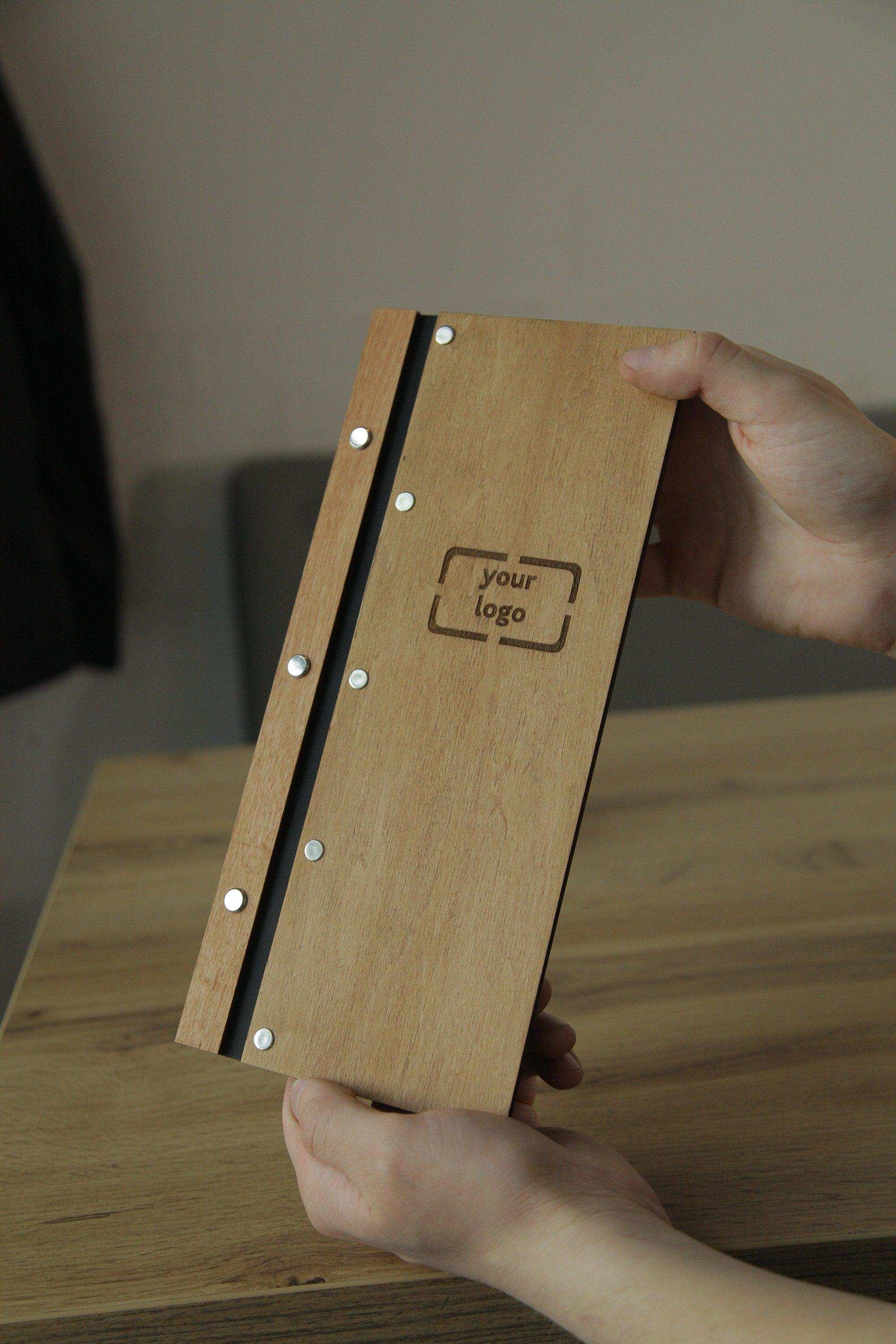 Wooden Wine List Menu Cover