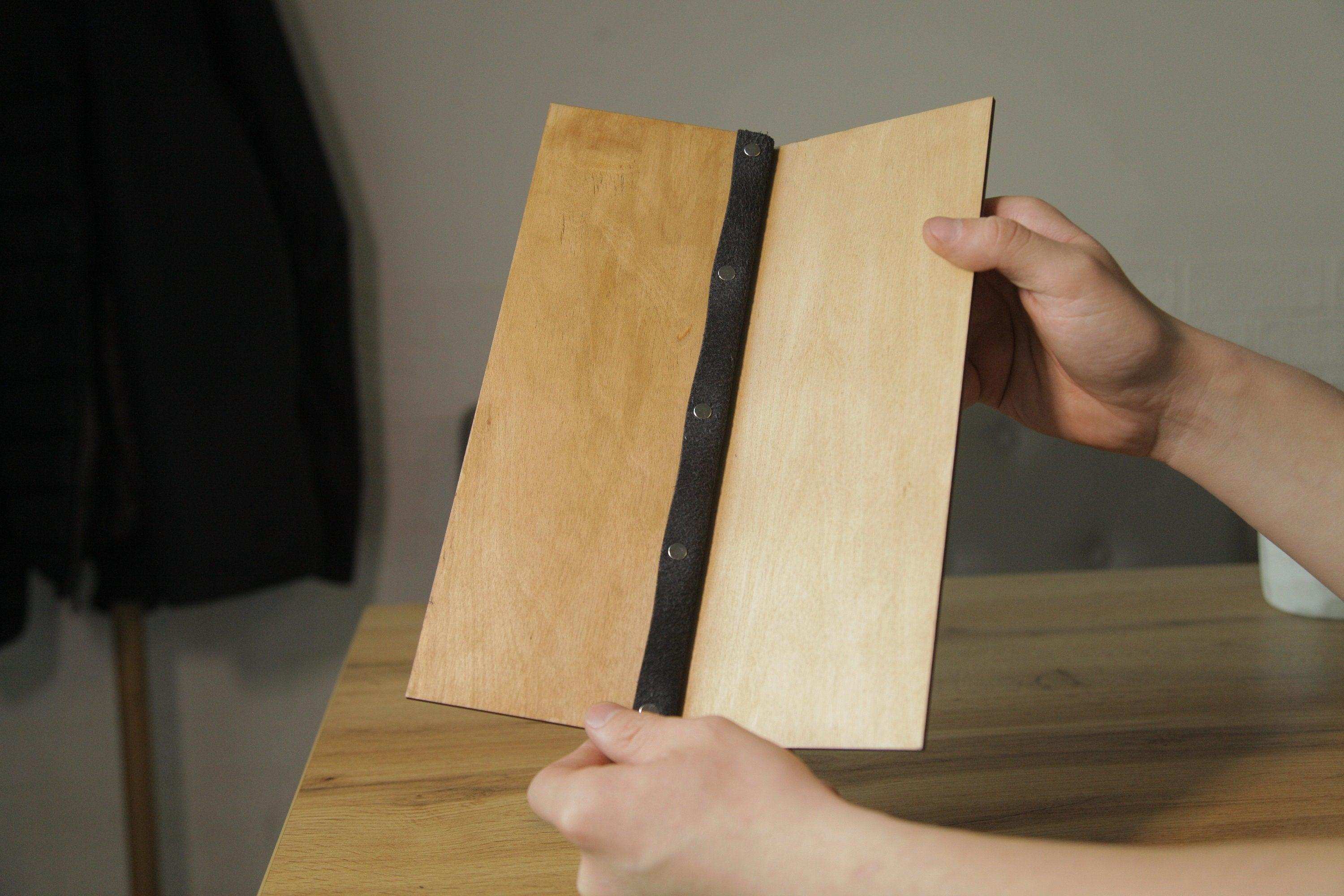 Wooden Wine List Menu Cover