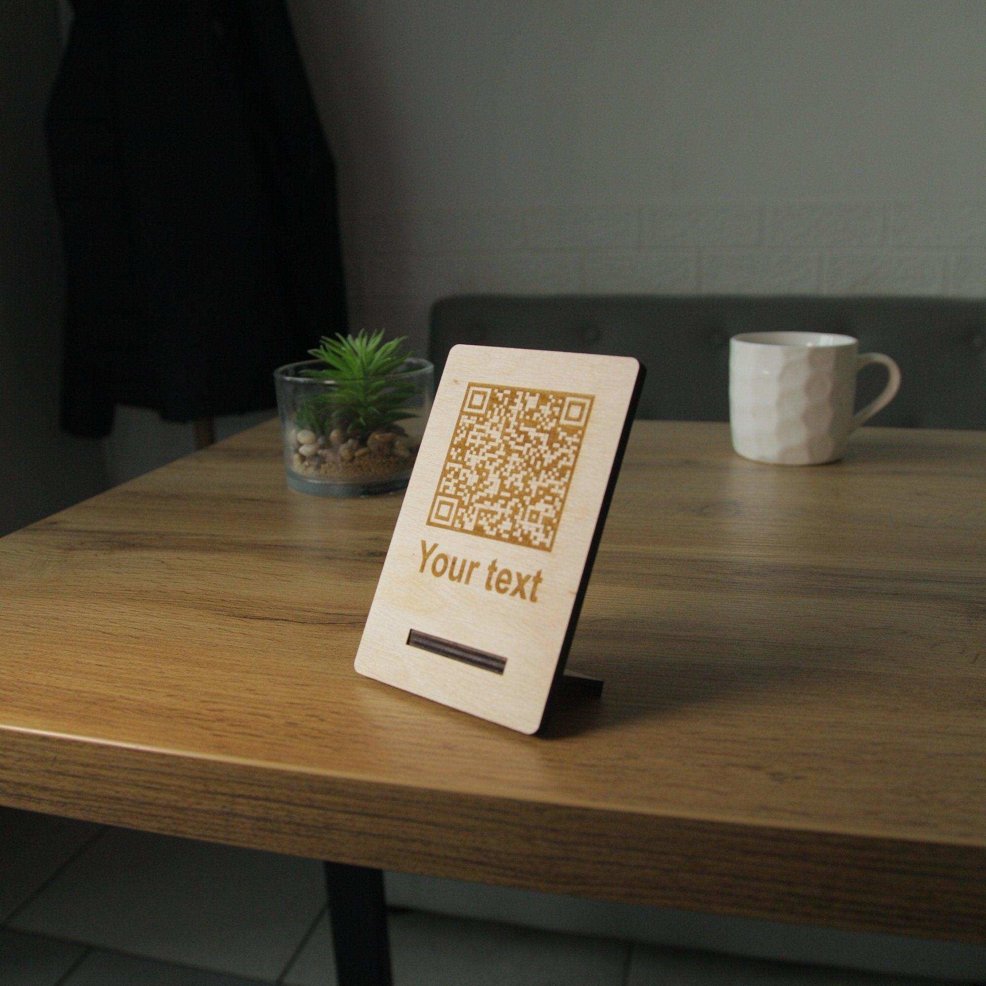 Custom QR Code Table Sign