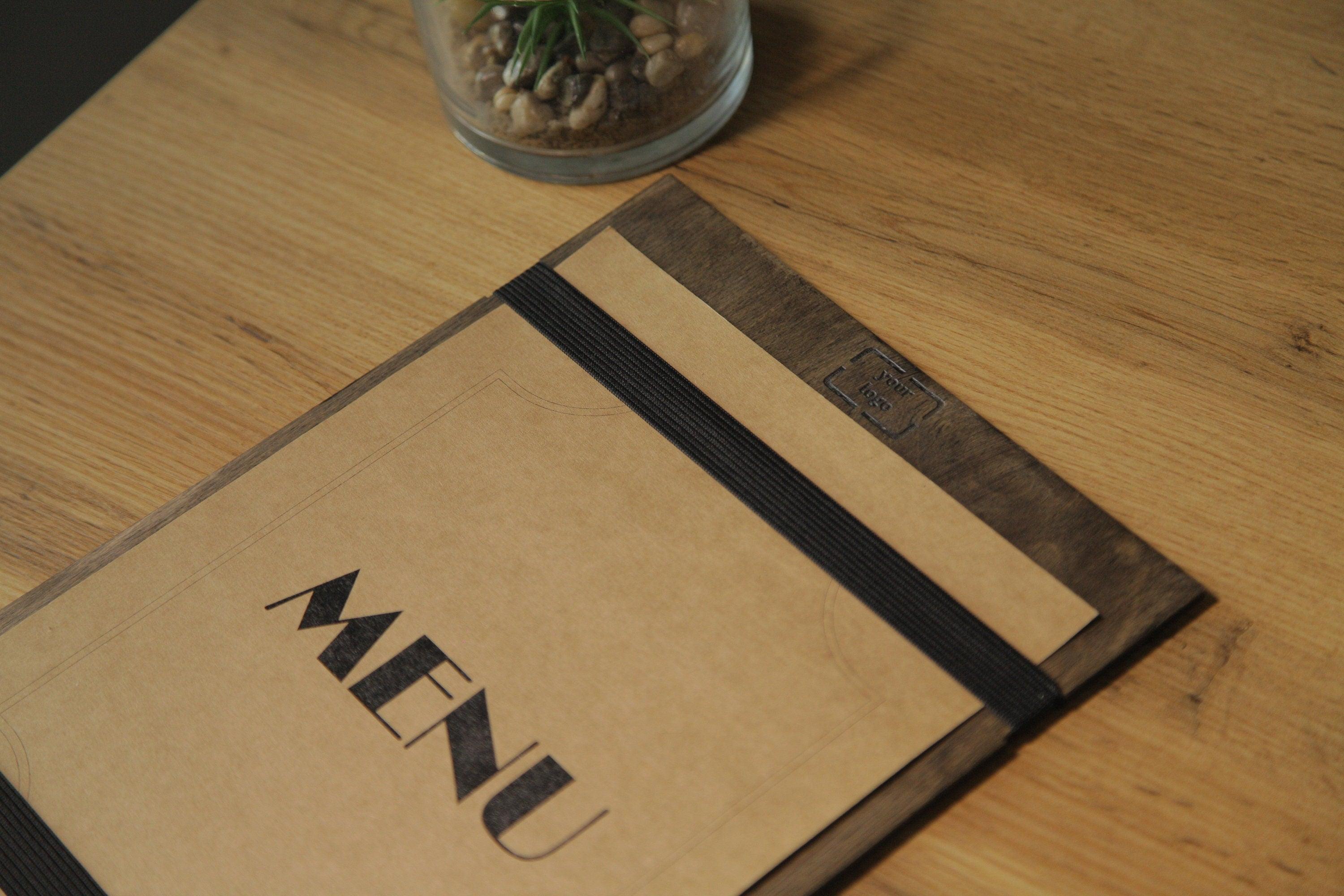 Premium Wooden Menu Cover