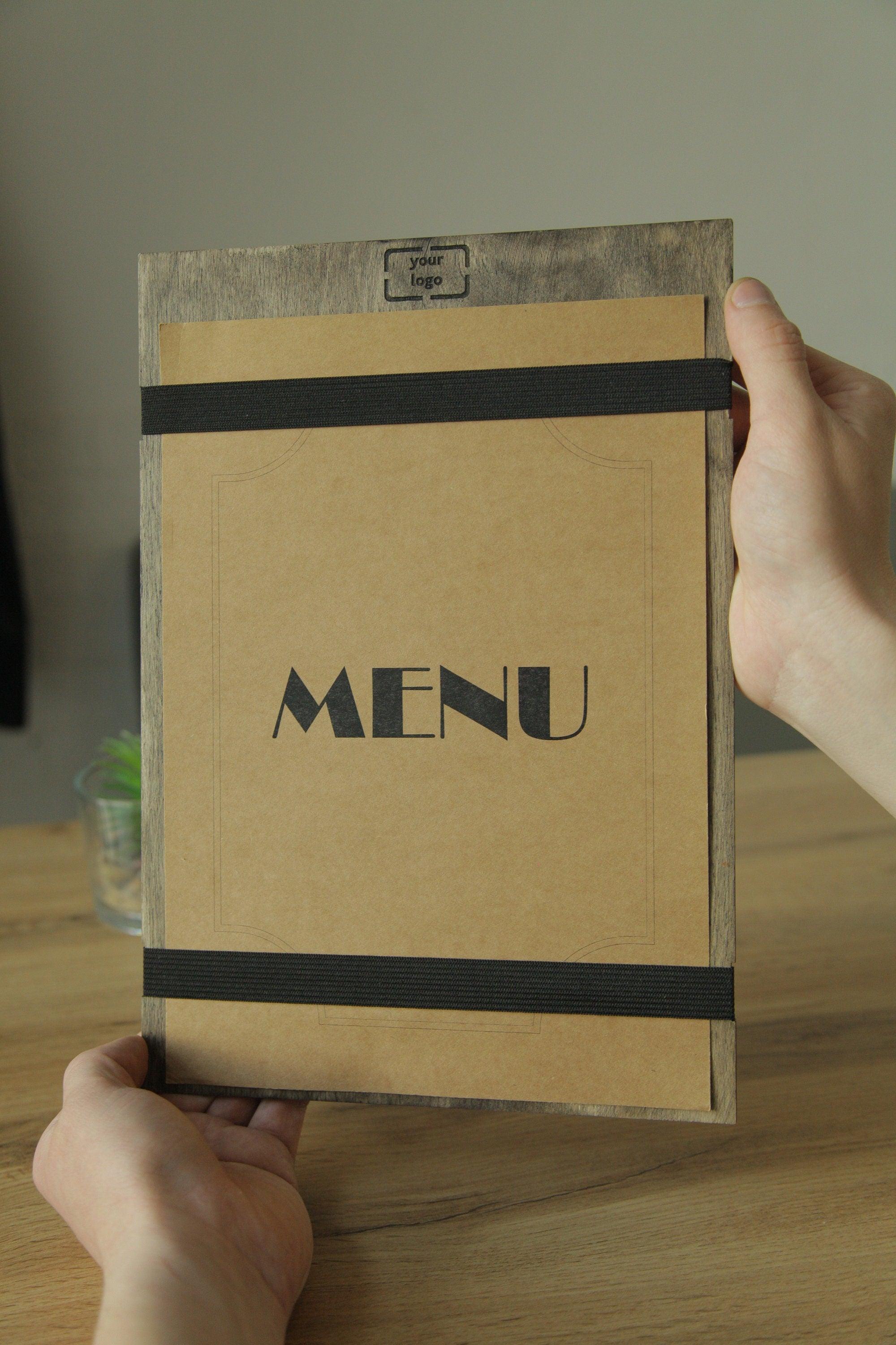 Premium Wooden Menu Cover