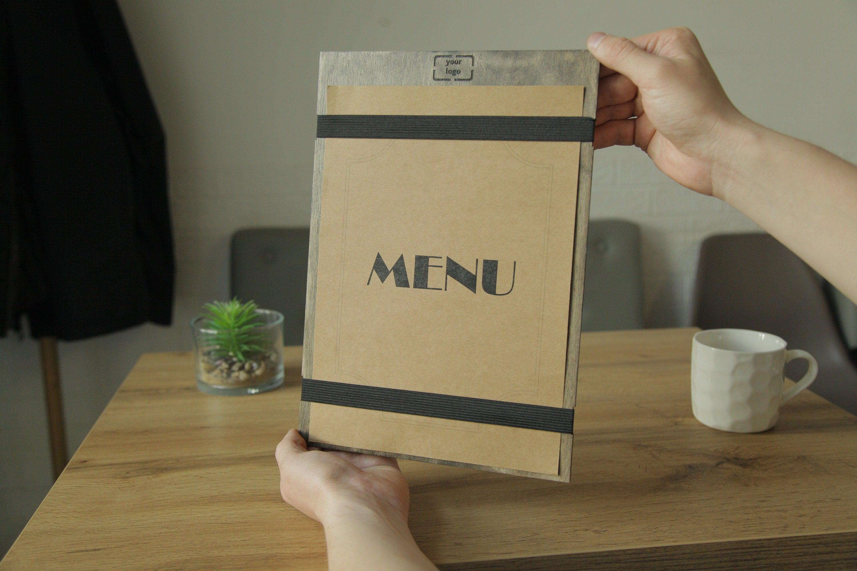 Premium Wooden Menu Cover