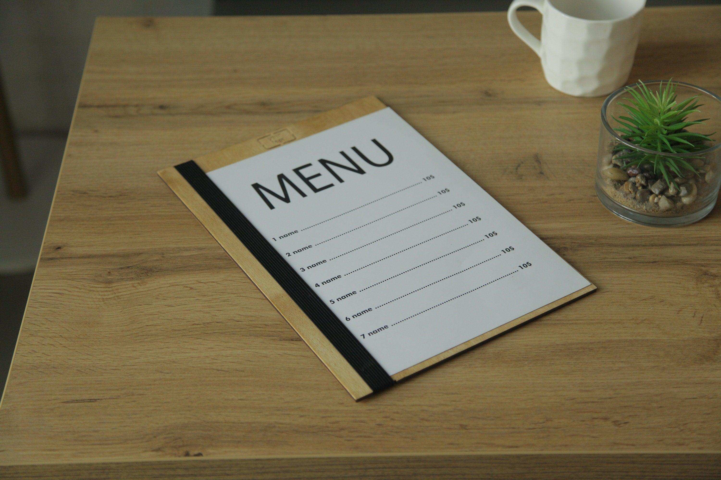 Classic Wooden Restaurant Menu Cover