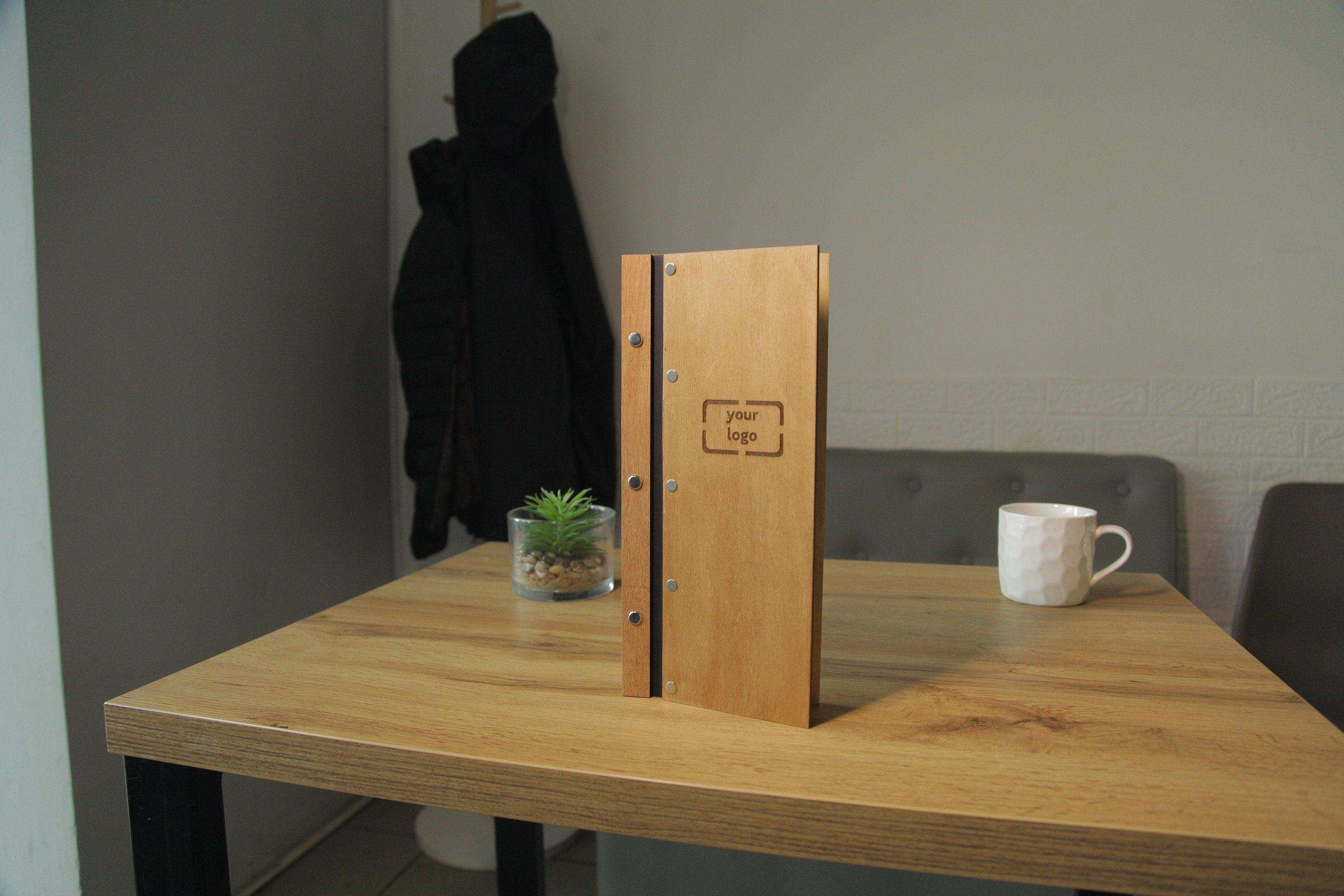 Wooden Wine List Menu Cover