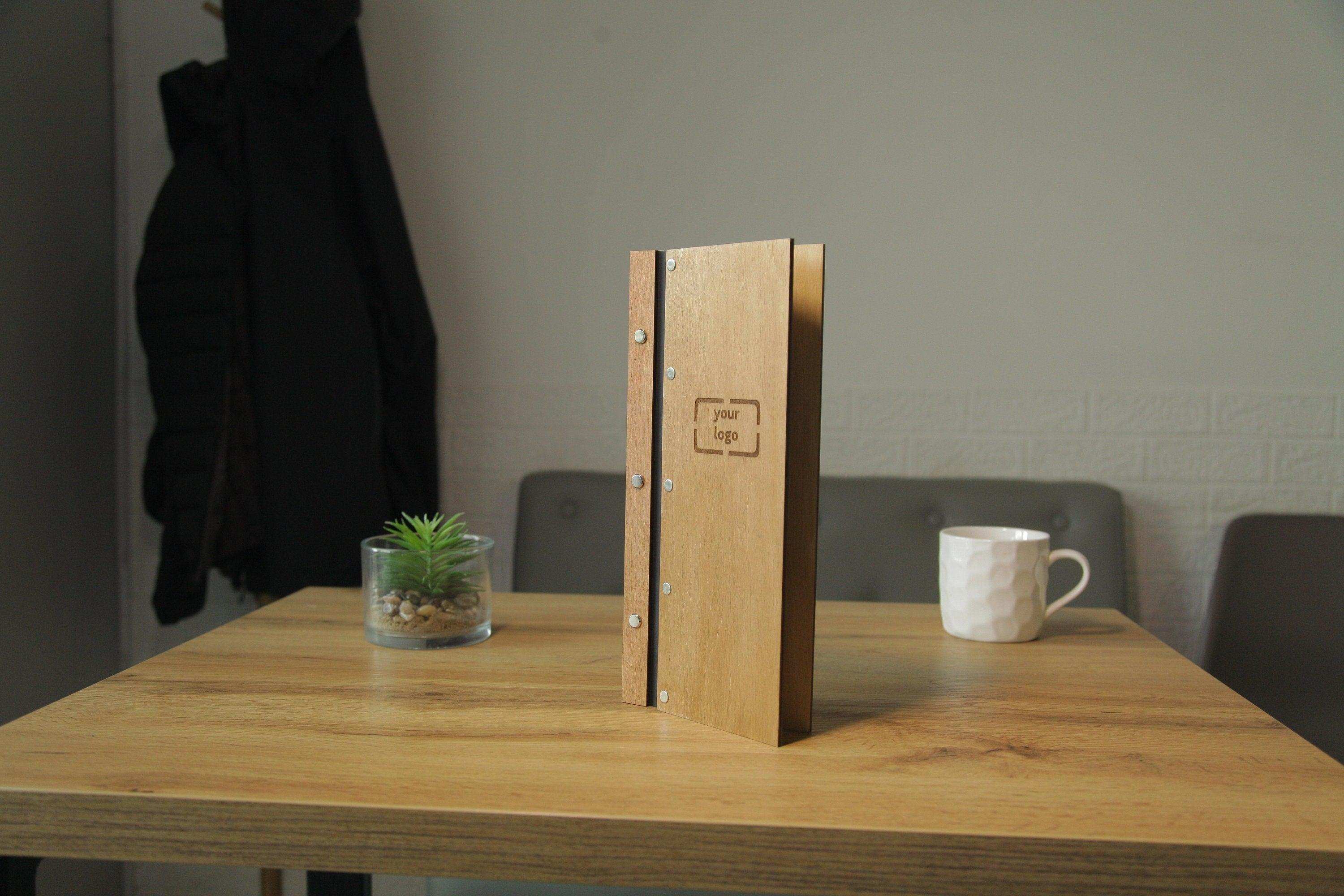 Wooden Wine List Menu Cover