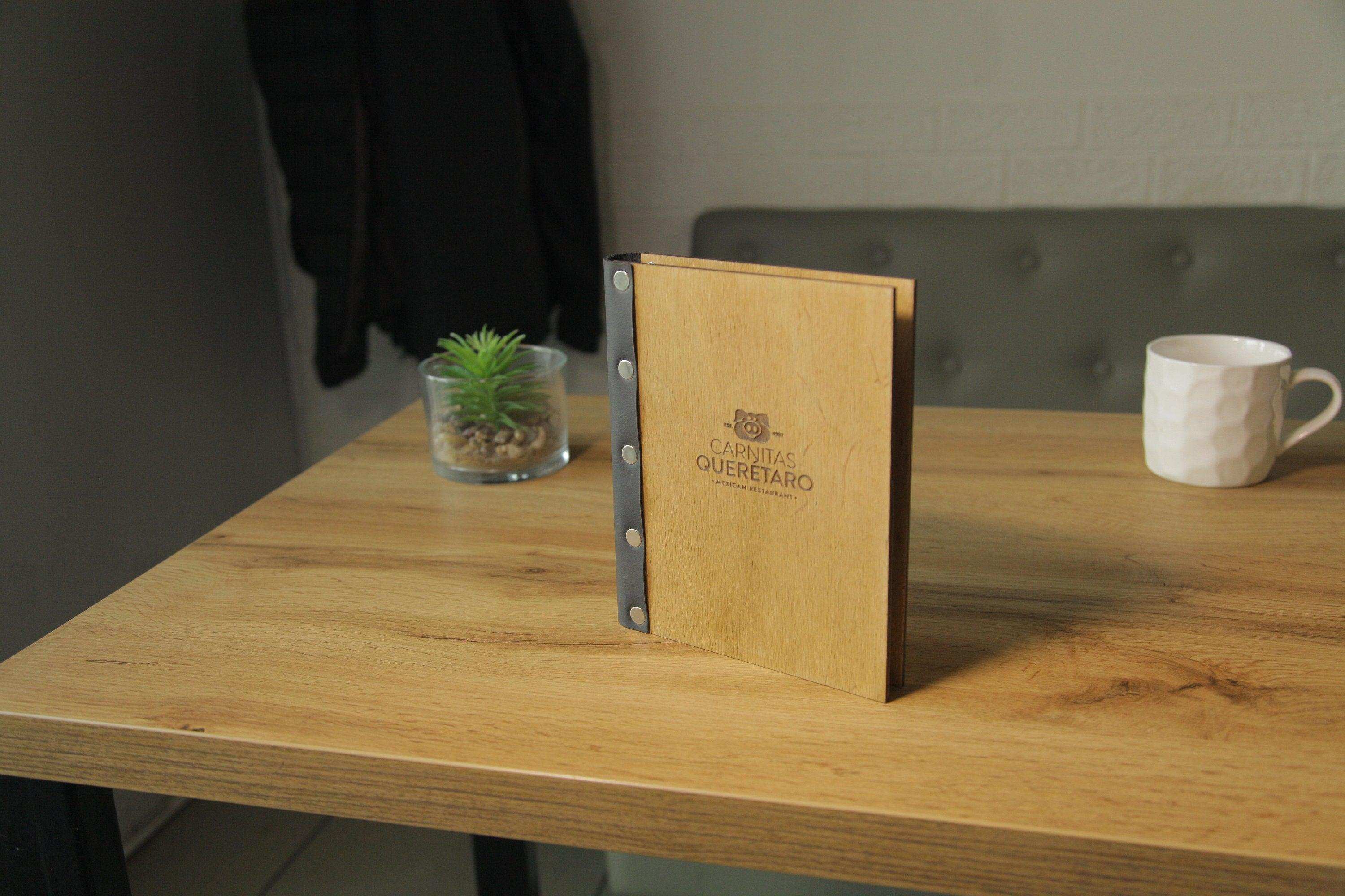 Custom Wooden A5 Menu Cover