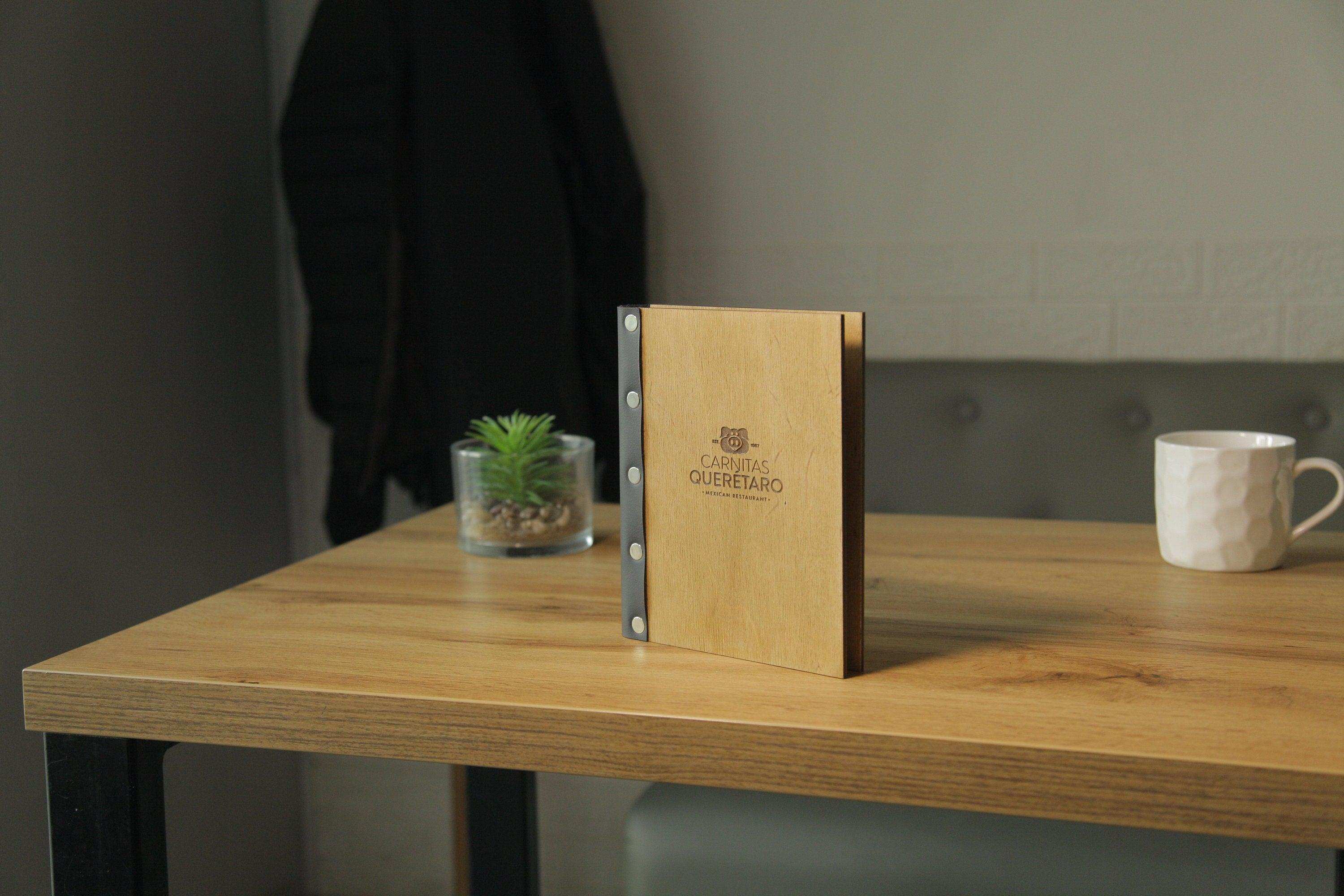 Custom Wooden A5 Menu Cover