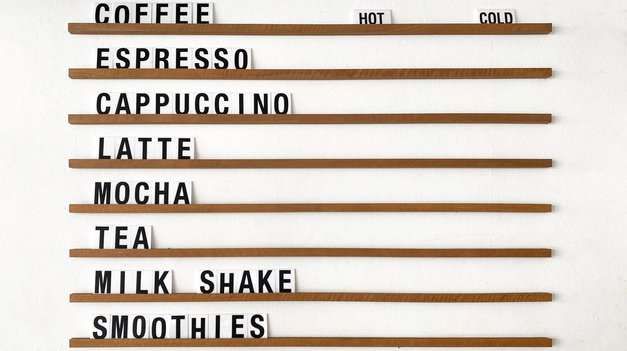 Coffee shop menu boards