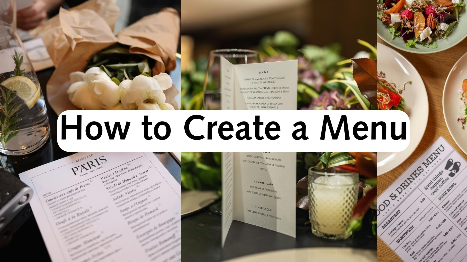 How to create a restaurant menu