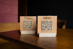 QR code menu, QR code menu sign, Wooden qr cod sign, Video, q-102 - Image 1
