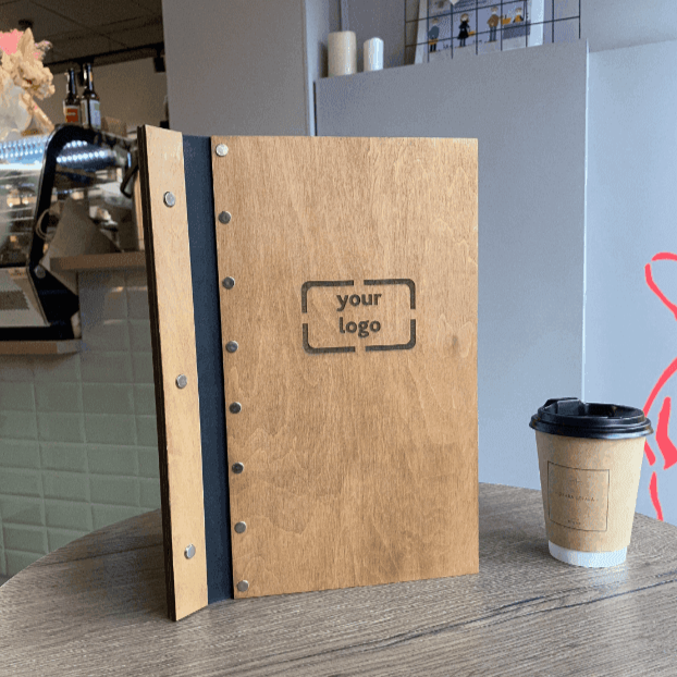 Elegant Wooden Restaurant Menu Cover