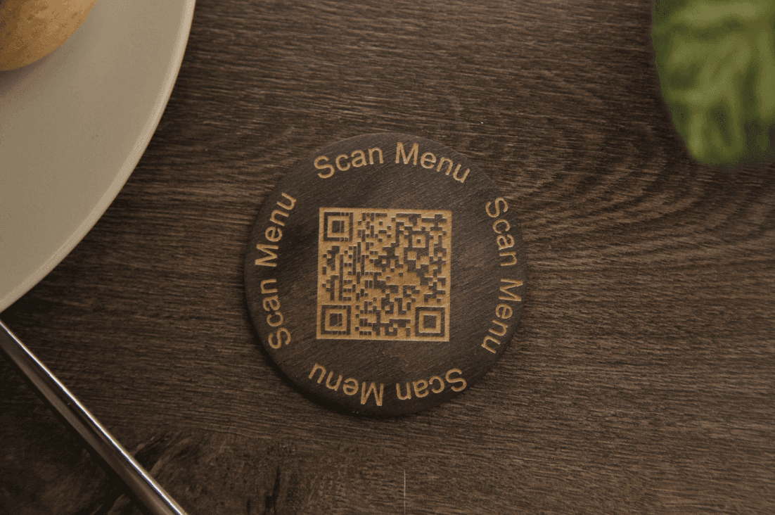 Premium Wooden QR Code Sign