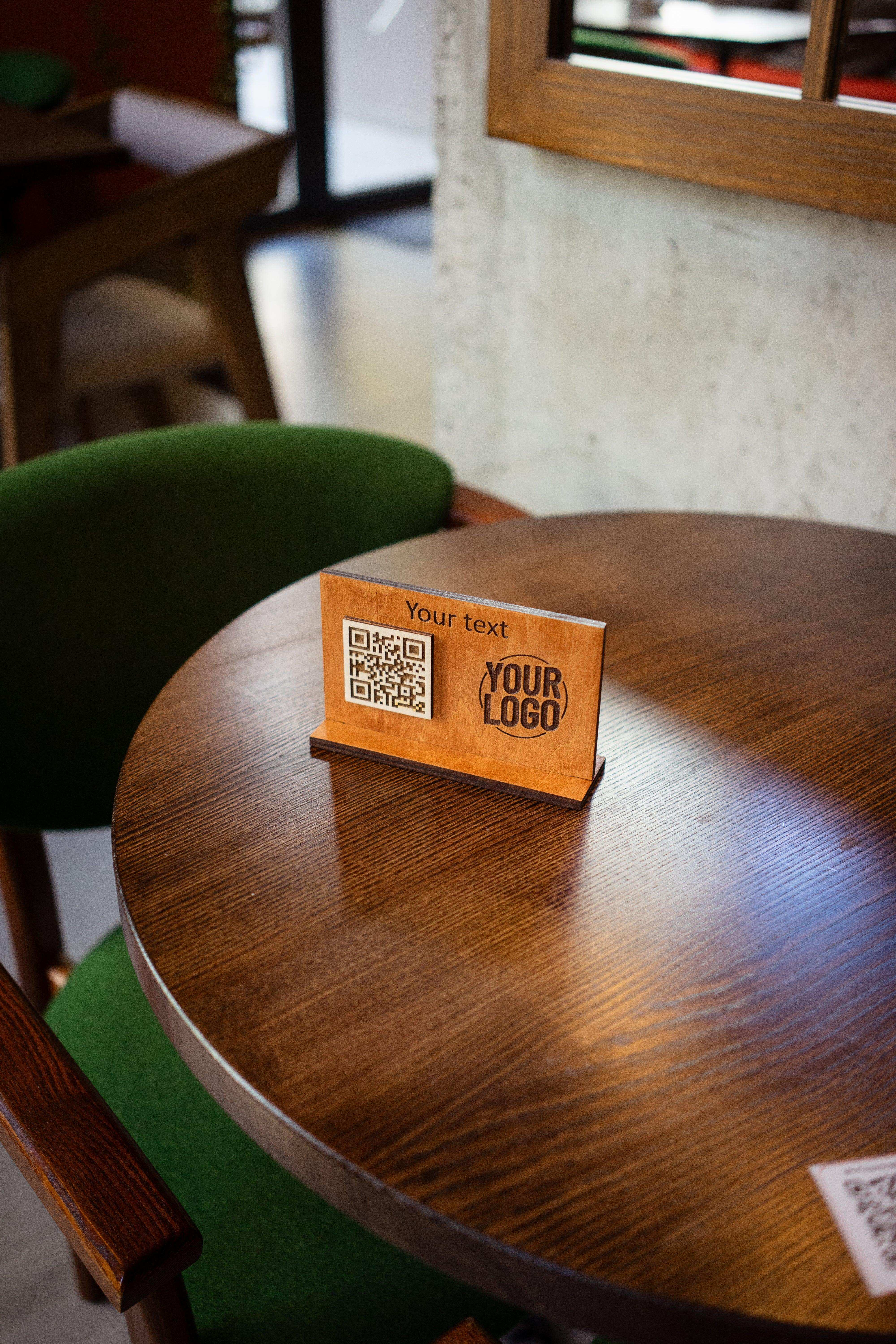 Custom Wooden QR Code Sign