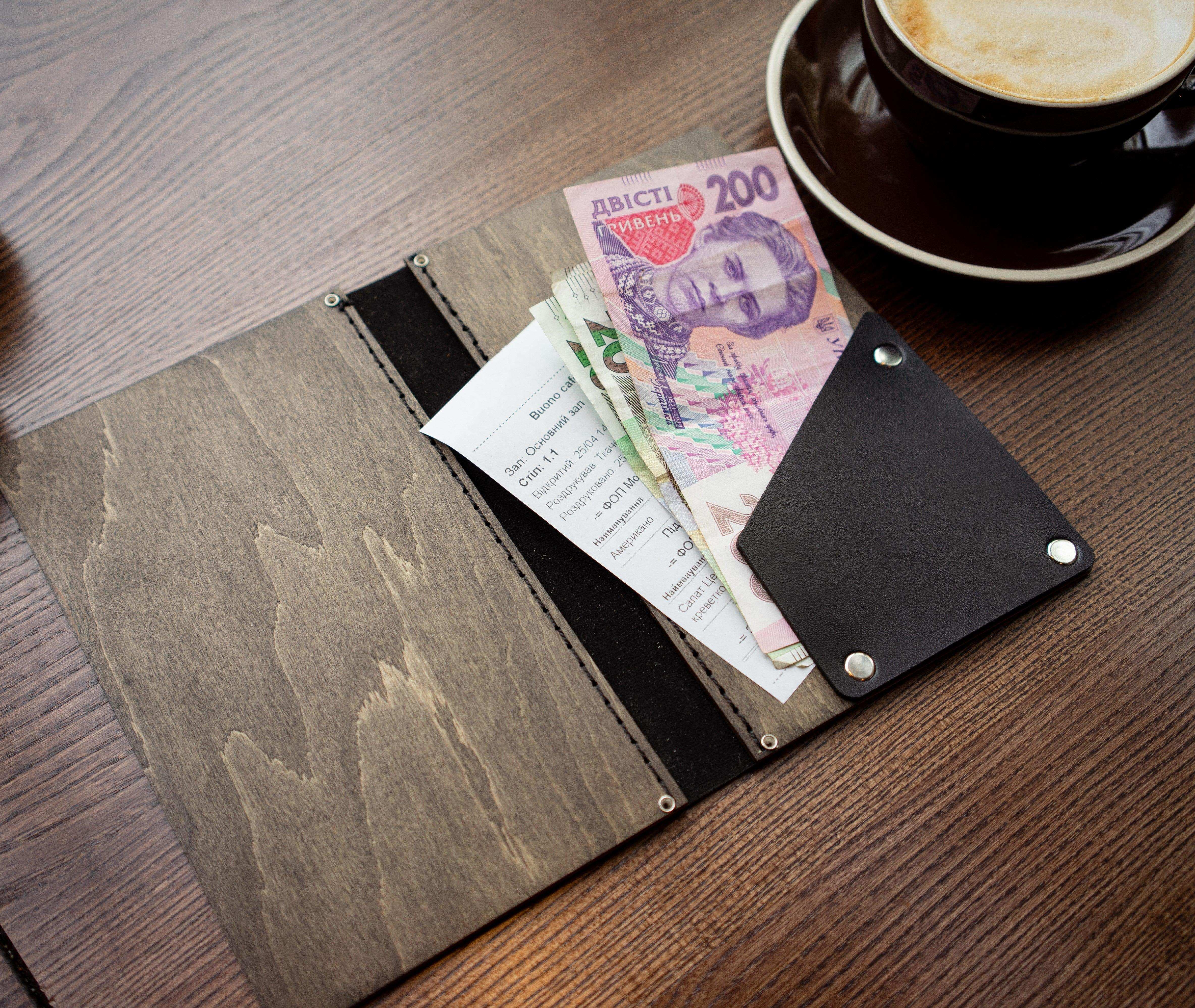 Rustic Wooden Check Holder