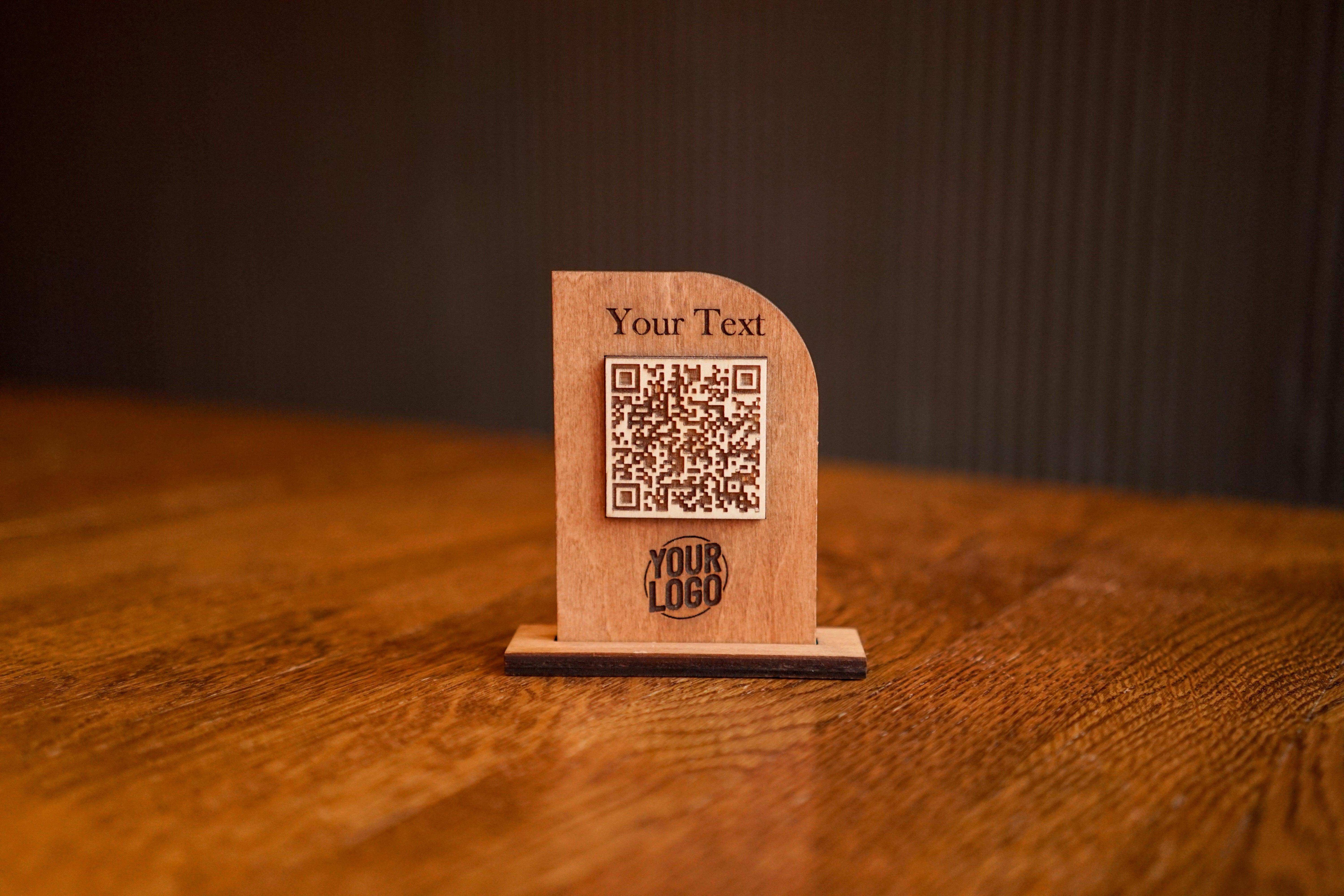 QR Code Sign with Business Logo