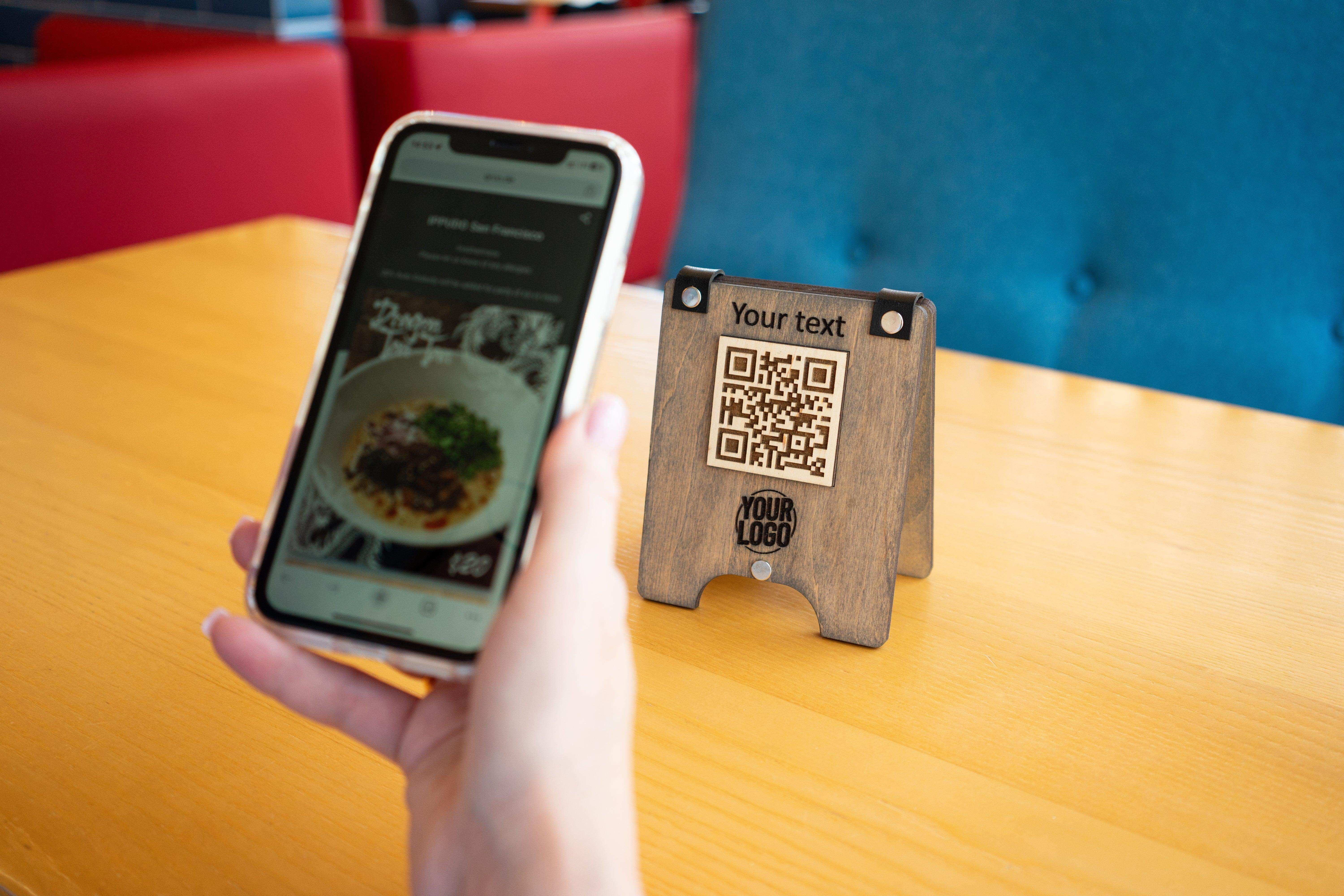 Engraved Wooden QR Code Sign, Video - Image 6
