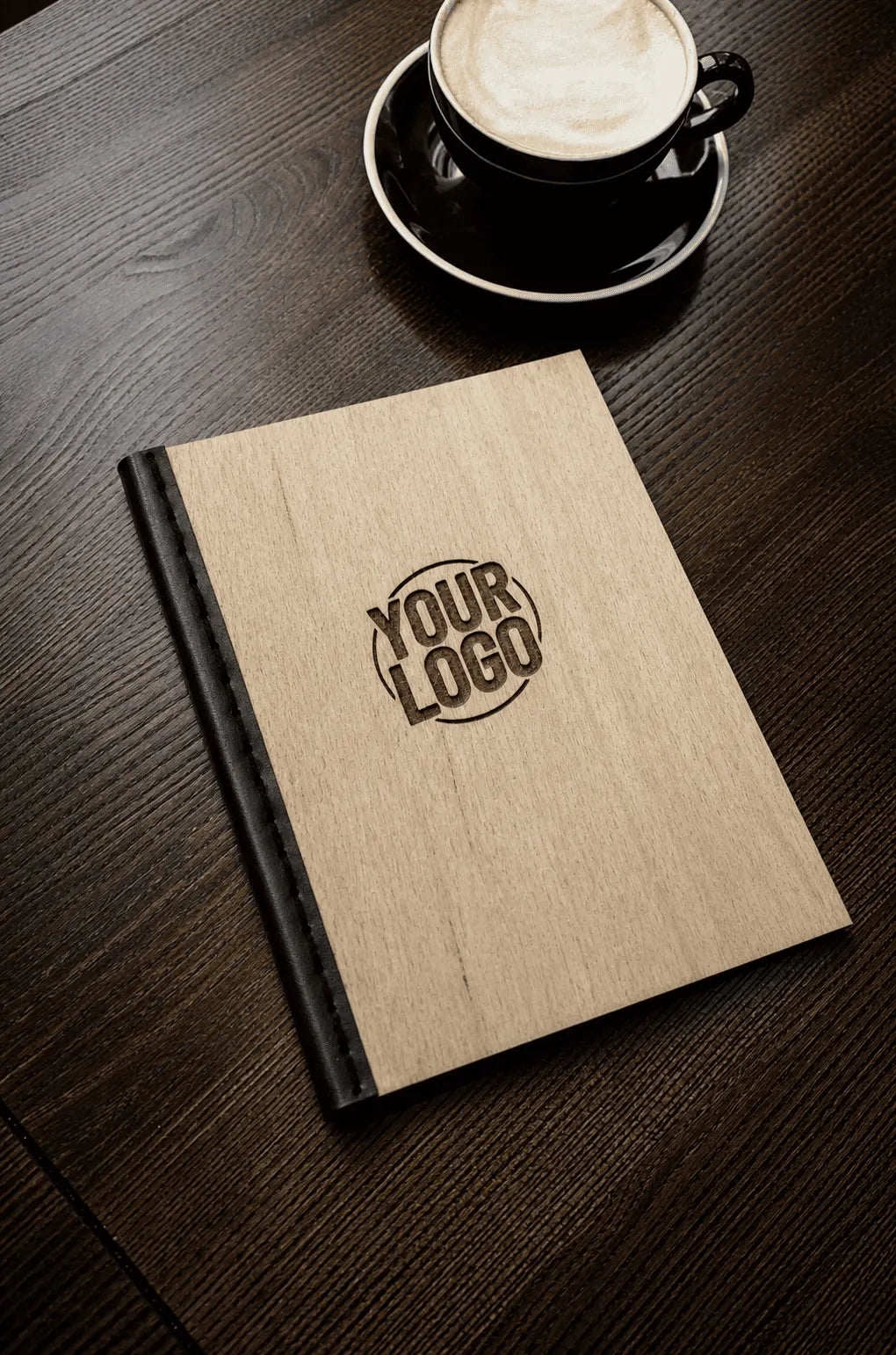 Customizable Wooden Restaurant Menu Holder