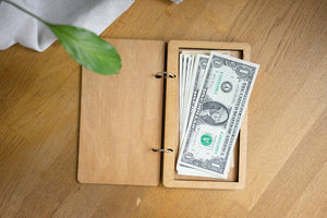 Check Holder on rings, Wooden Check Presenter, FREE ENGRAVING - Image 5