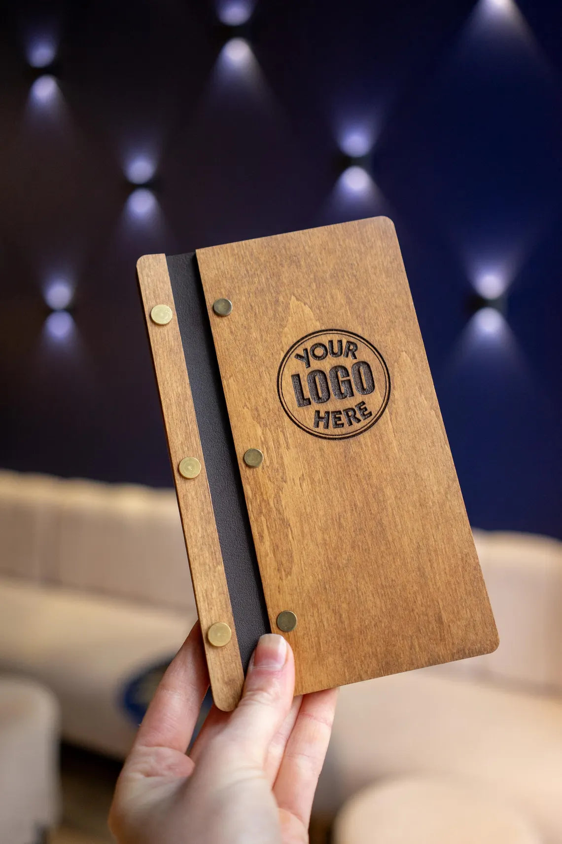 Check Holder, Wooden Check Presenter, FREE ENGRAVING