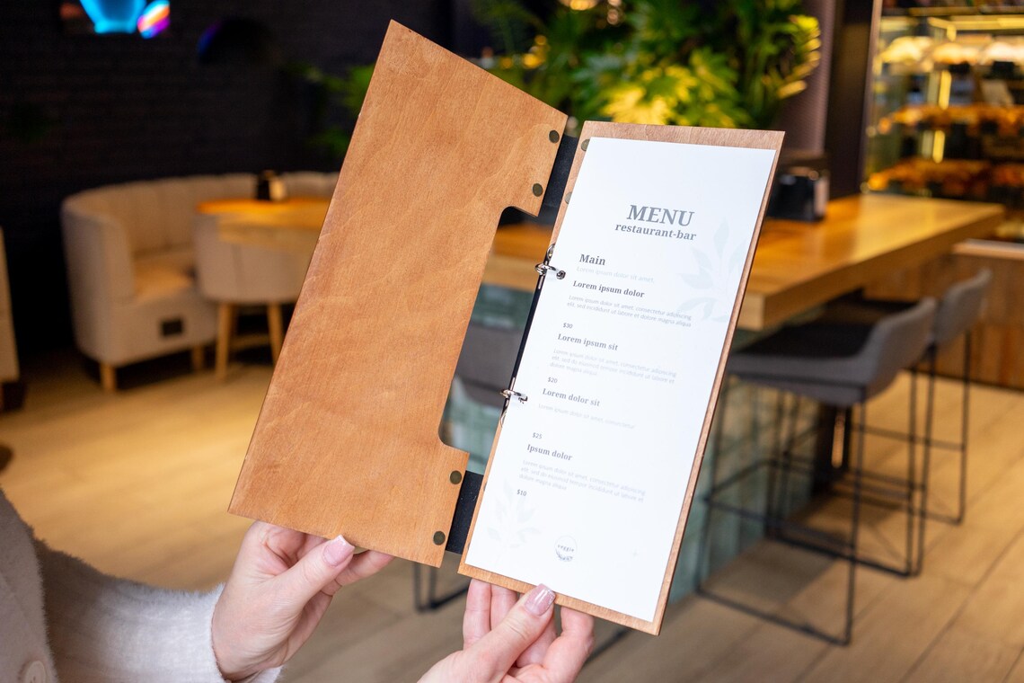 Restaurant Menu Cover, Wine list menu cover, Wooden Bar Menu, Menu, Menu Cover