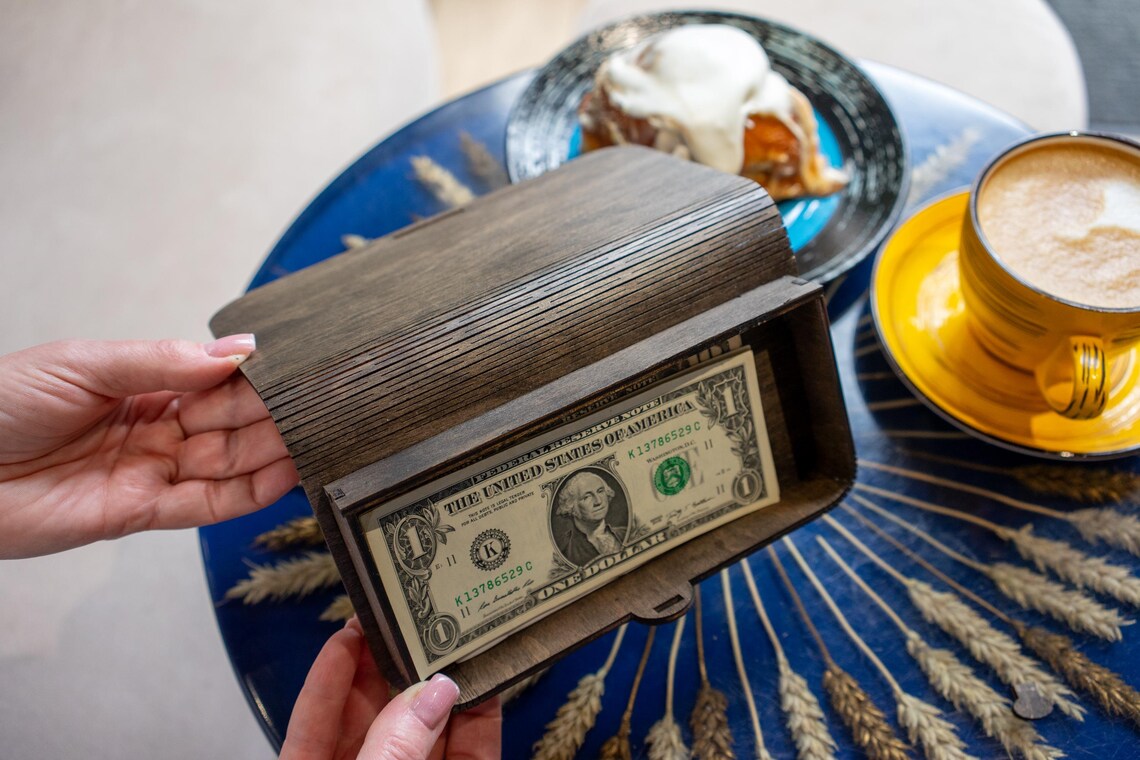 Bill Holder, Check Holder, Restaurant Check Presenter, Check Presenter, Guest Check Presenter, Wooden Check Presenter, FREE ENGRAVING