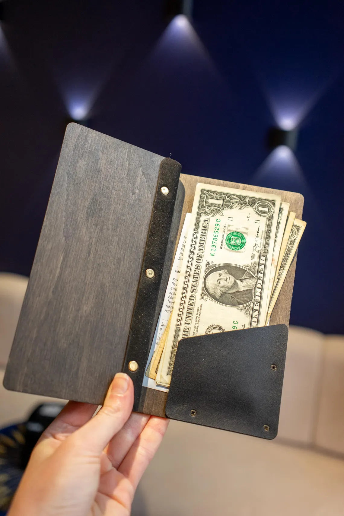 Check Holder, Wooden Check Presenter, FREE ENGRAVING