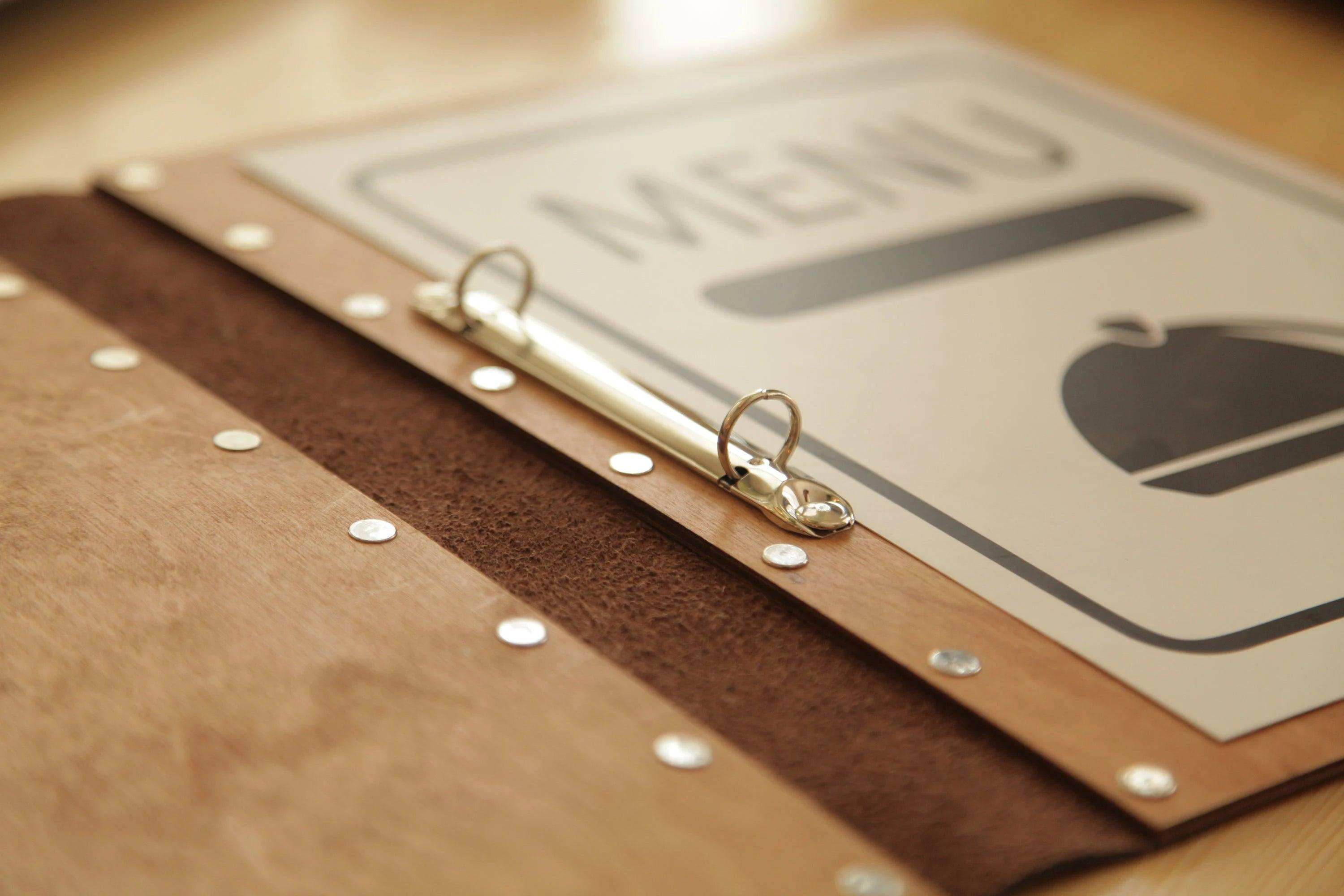 Custom Menu Cover with Changeable Sheets for Restaurants