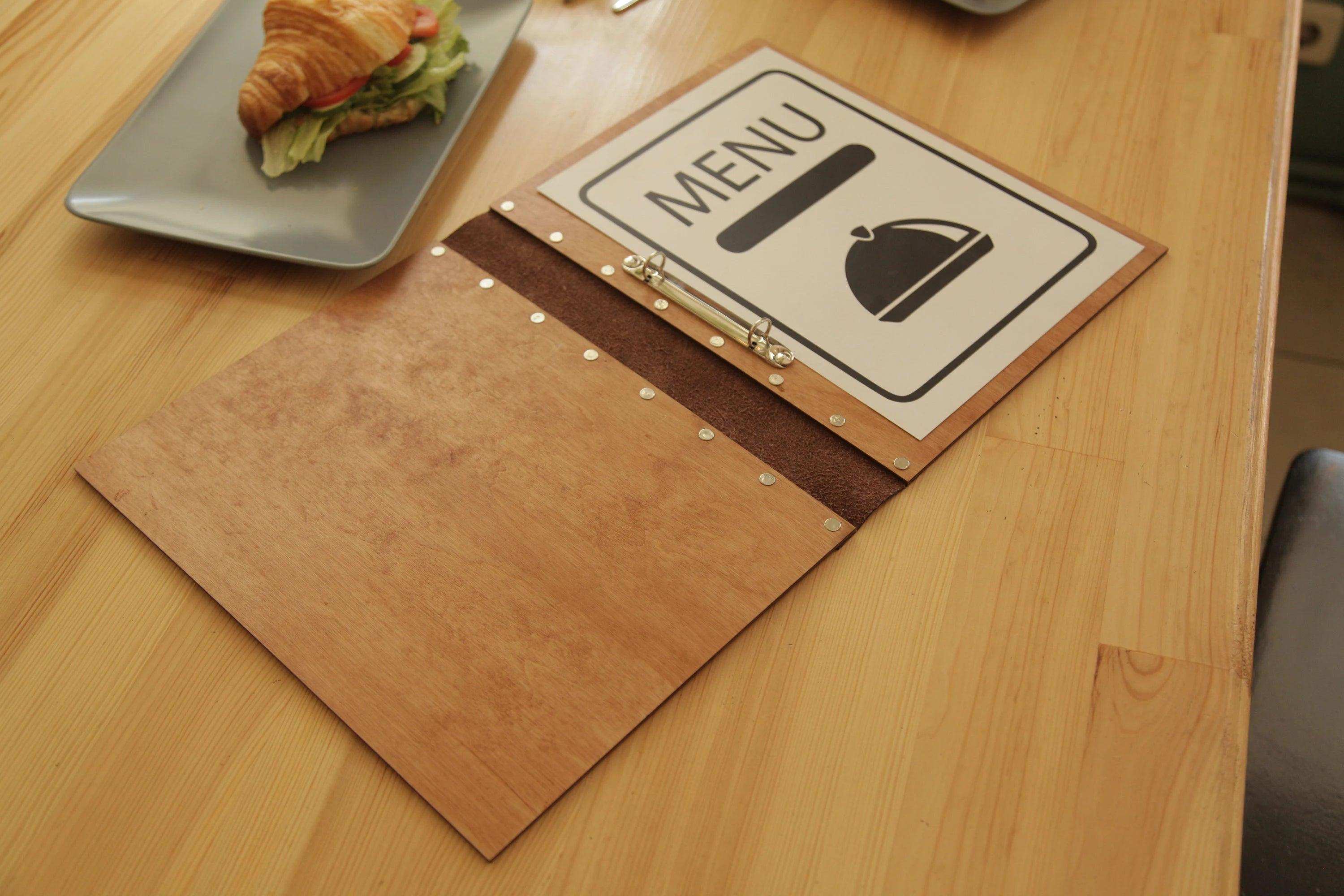 Custom Menu Cover with Changeable Sheets for Restaurants