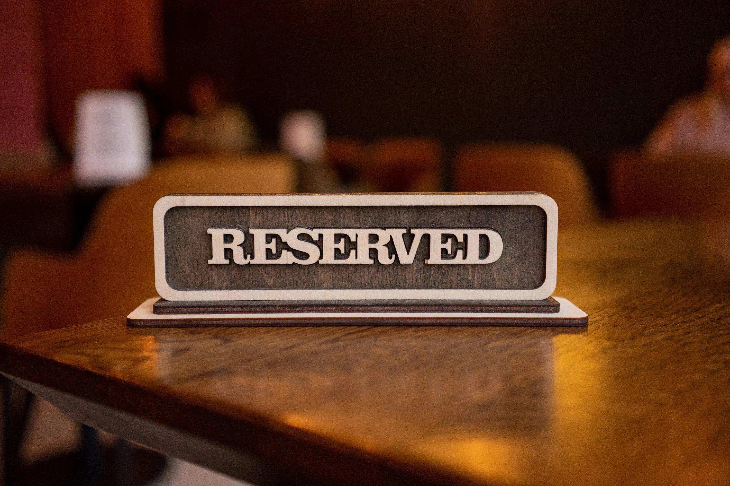 Custom Reserved Table Sign for Events, Video - Image 1