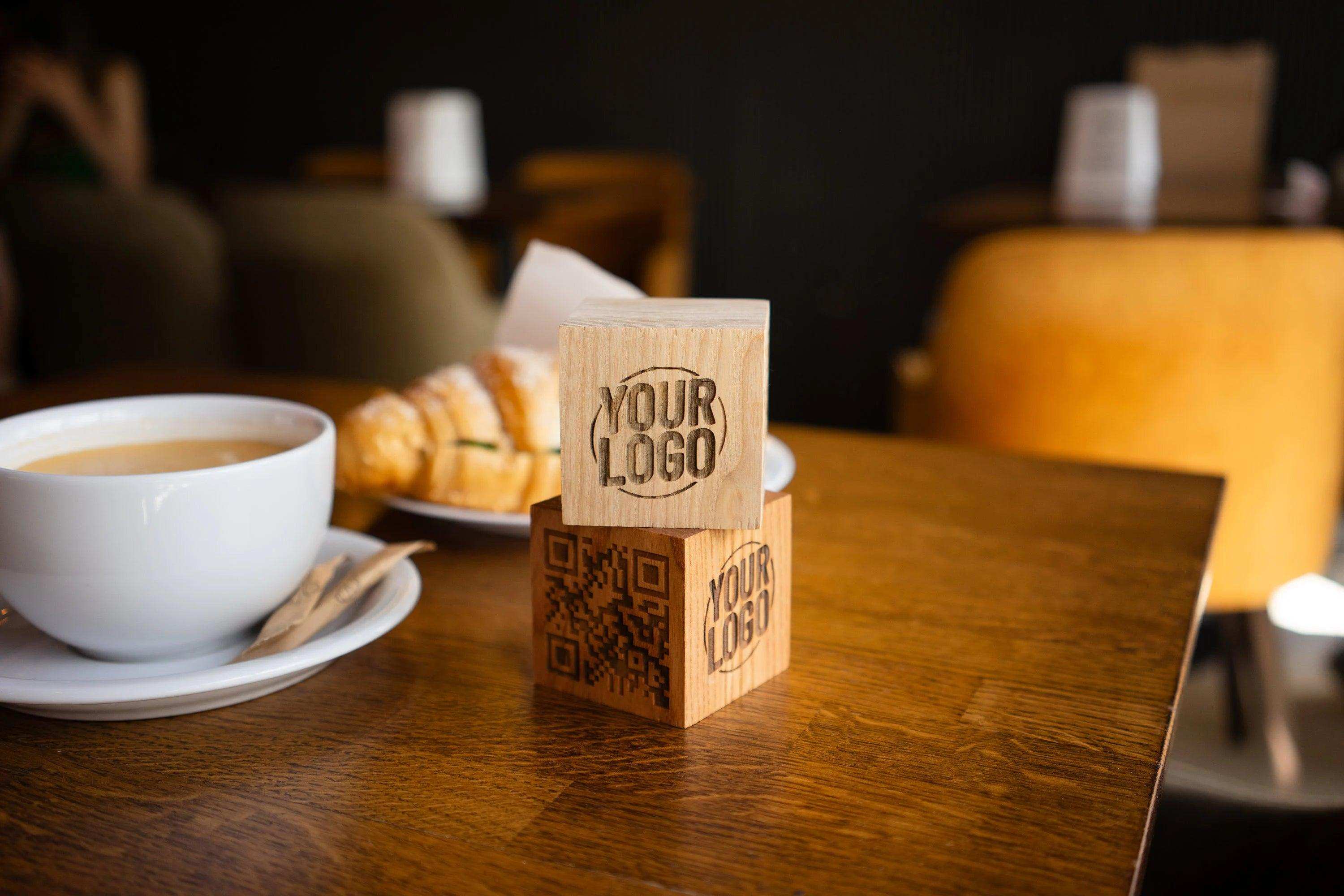 Custom Wooden QR Code Social Media Sign