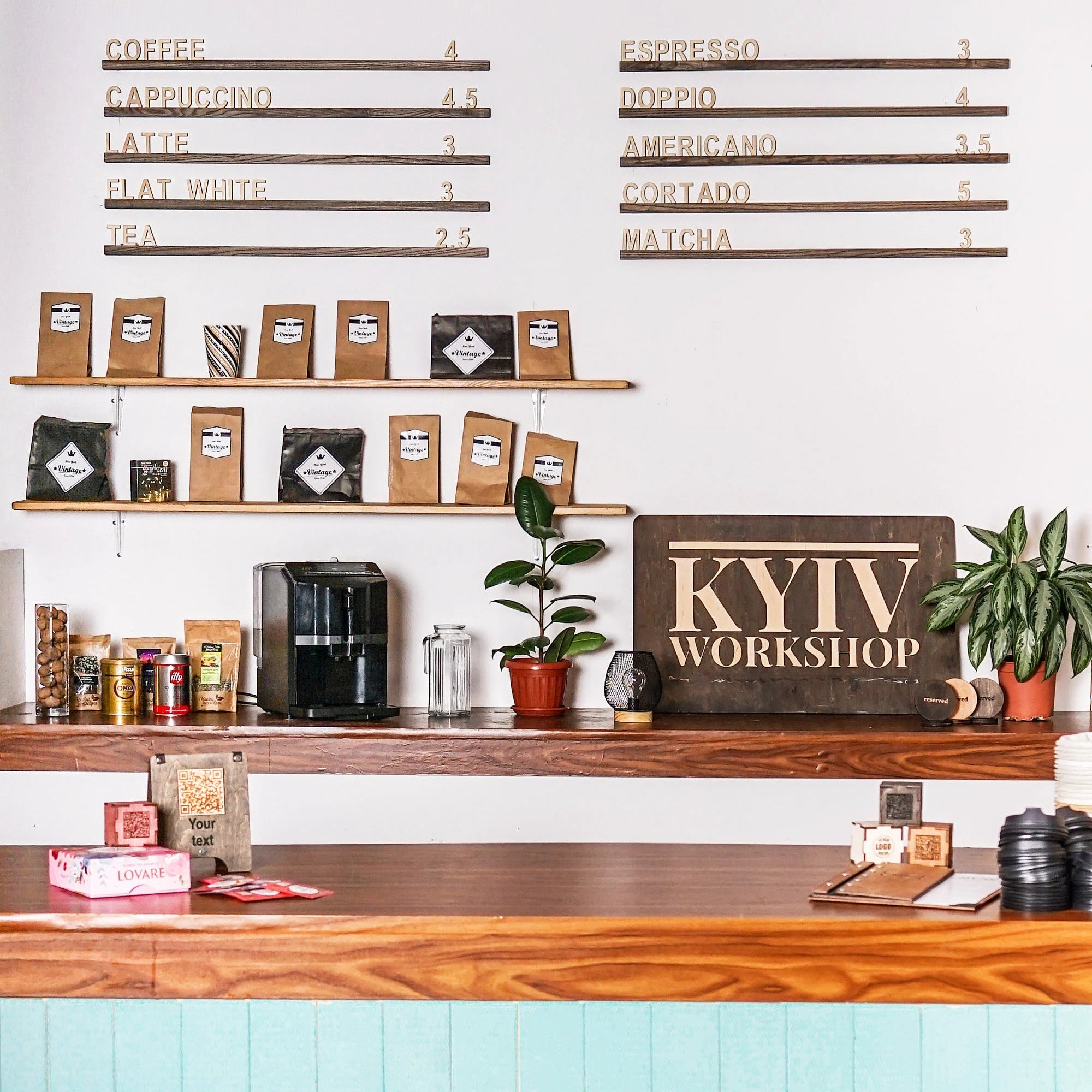 Clear Wall Menu Board with Wood Frame