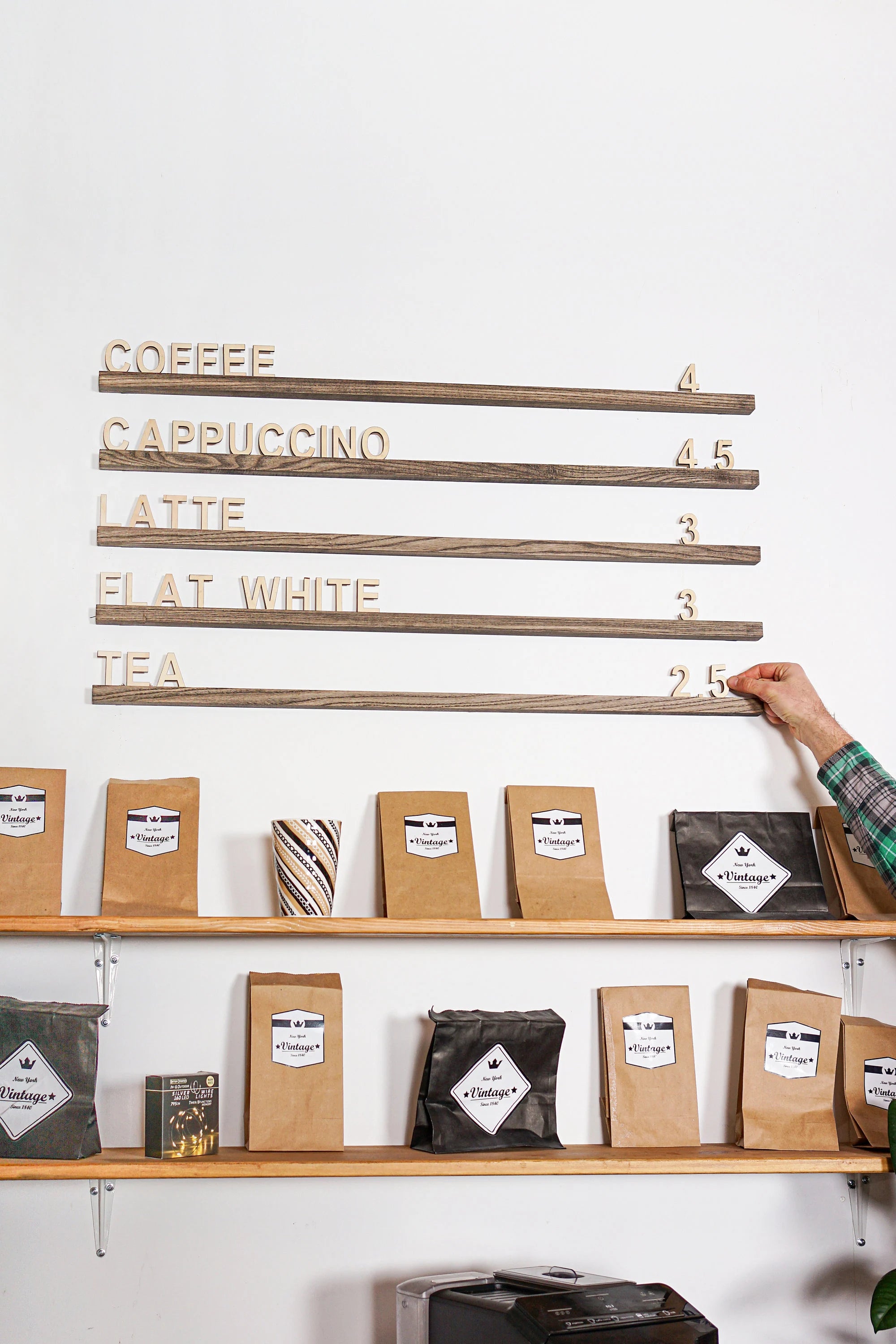 Clear Wall Menu Board with Wood Frame