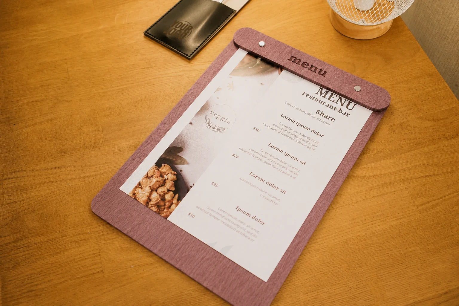 Custom Wooden Menu Board