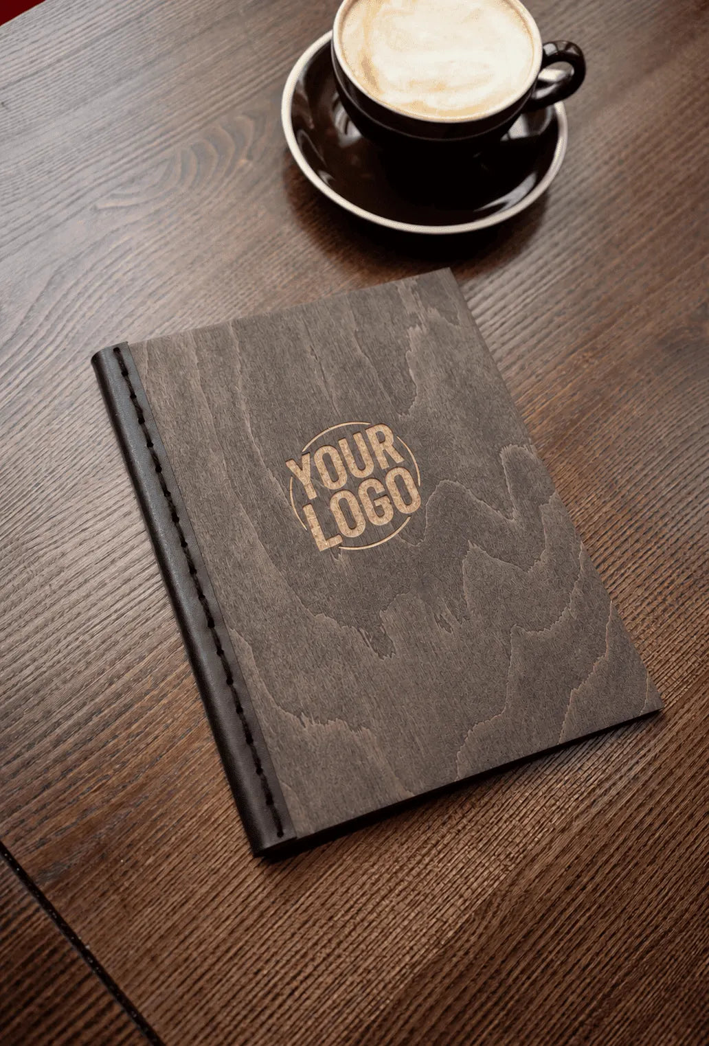 Customizable Wooden Restaurant Menu Holder