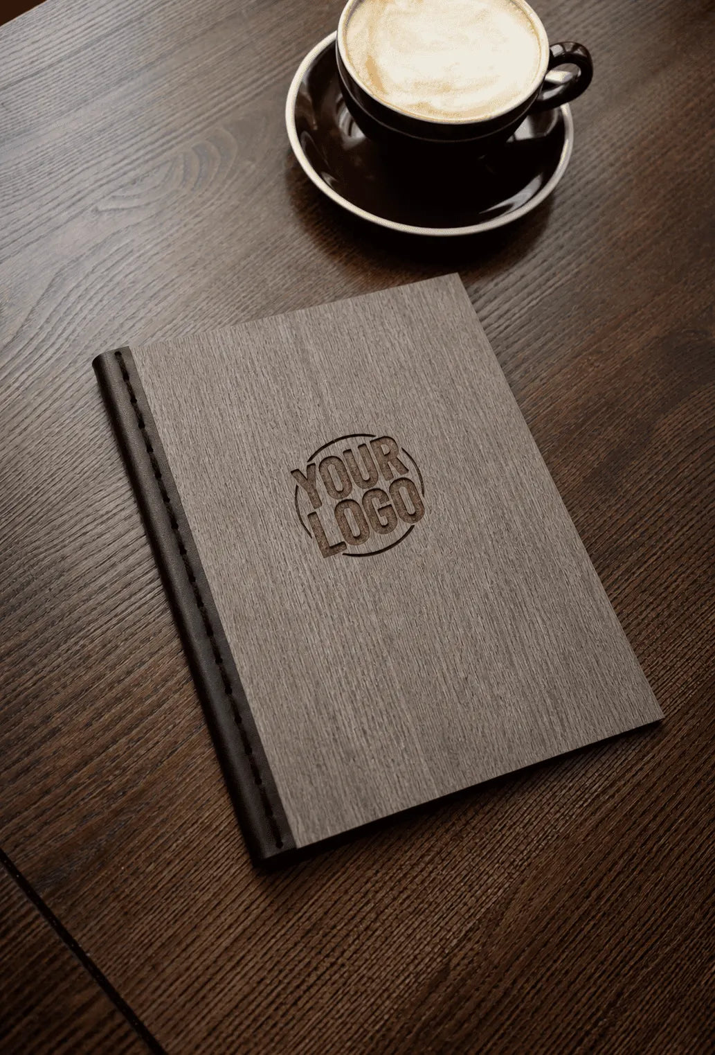 Customizable Wooden Restaurant Menu Holder