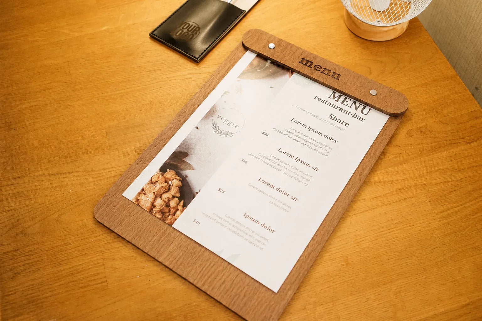 Custom Wooden Menu Board