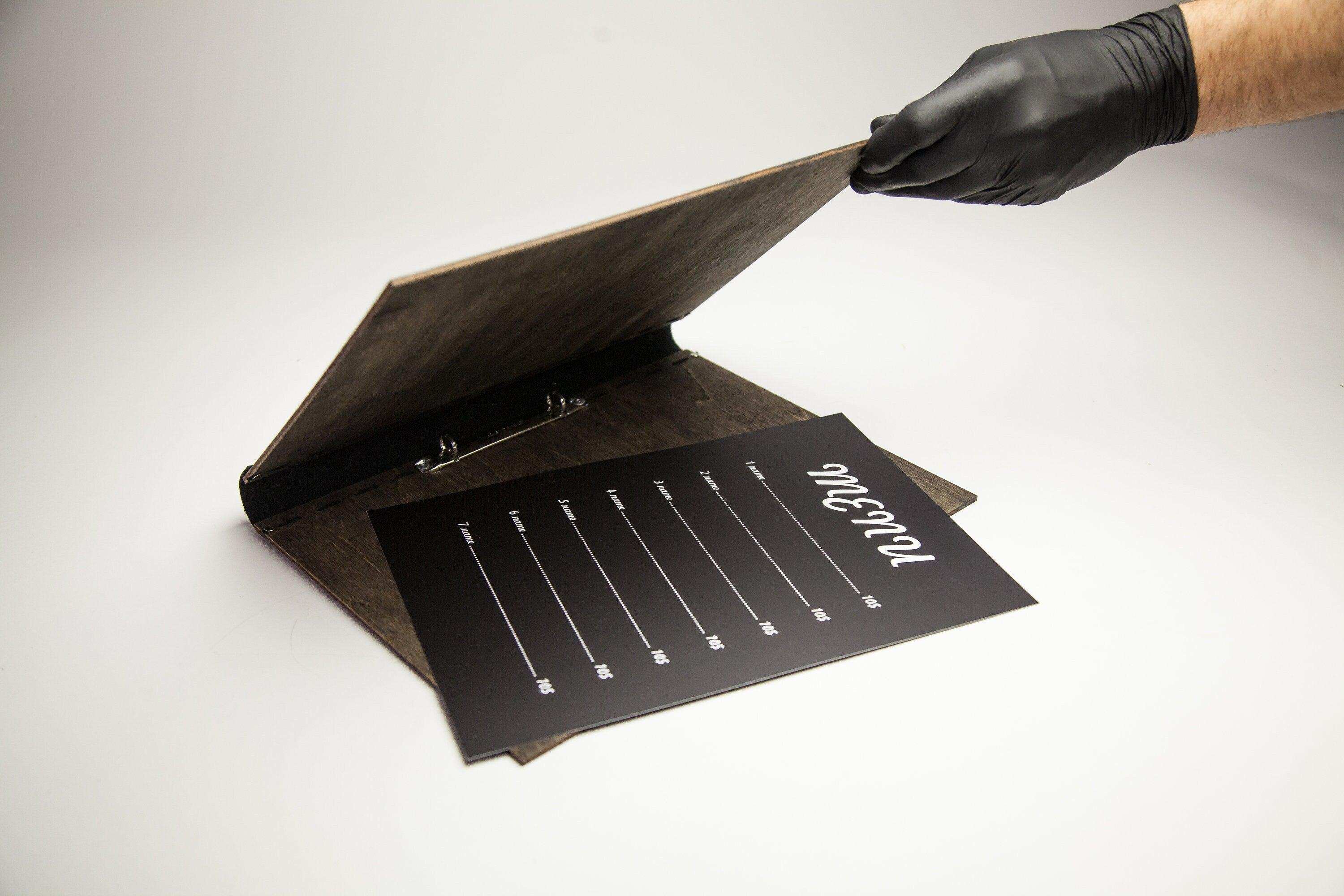 Personalized Wooden Restaurant Menu Cover